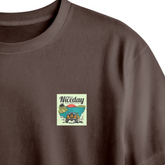 Have a Nice Day Chest Printed Oversized Tee