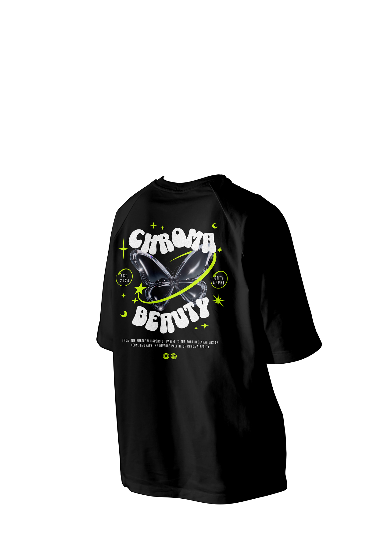 CHROMA BEAUTY Printed Oversized Tee