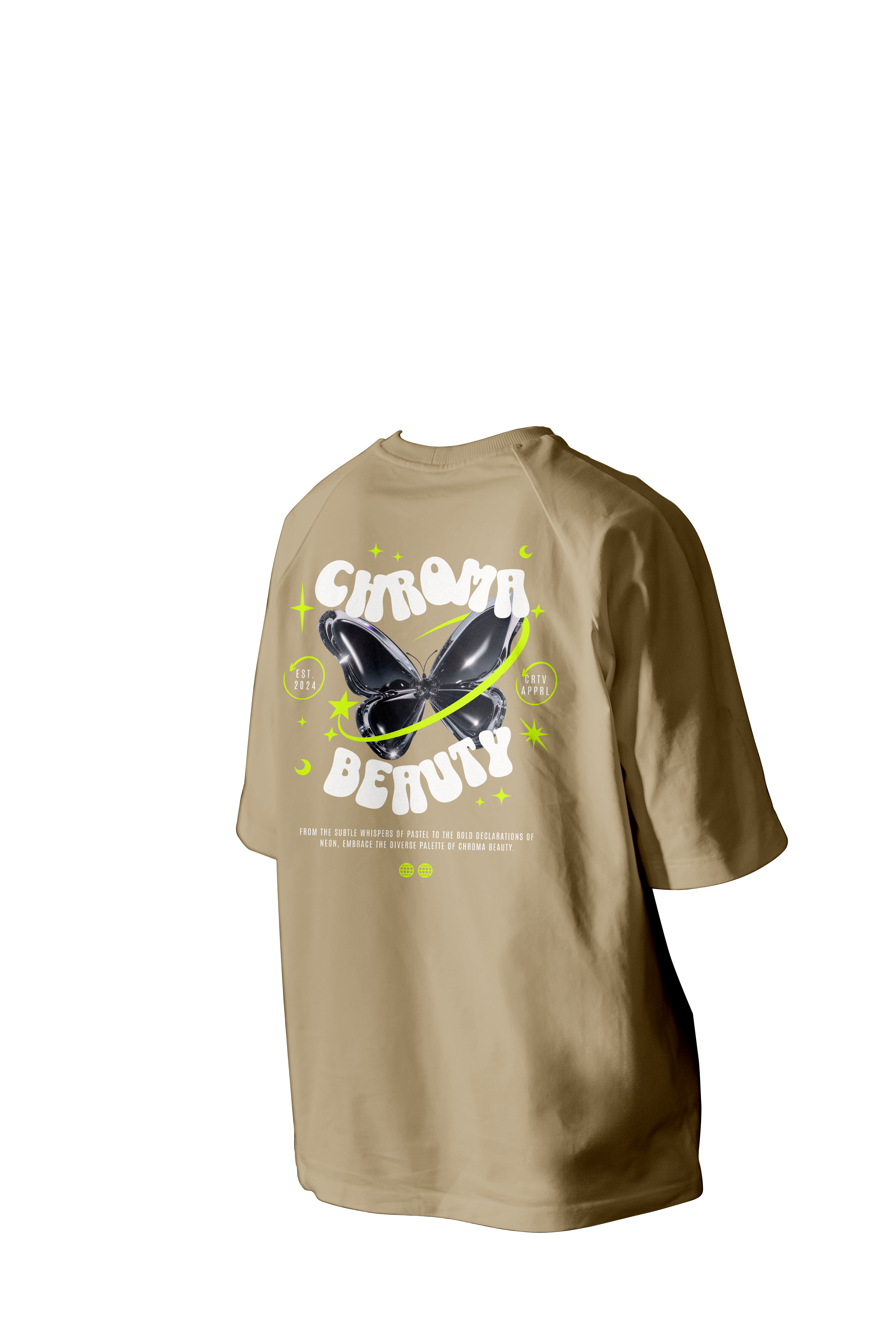 CHROMA BEAUTY Printed Oversized Tee