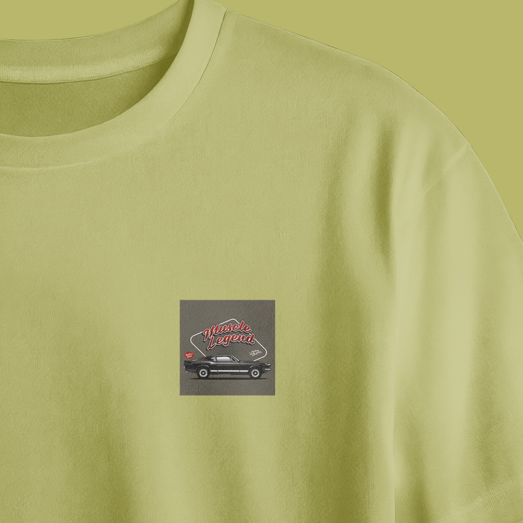 Muscle Legend Chest Printed Oversized Tee