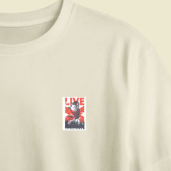 Red Label Apparel Chest Printed Oversized Tee