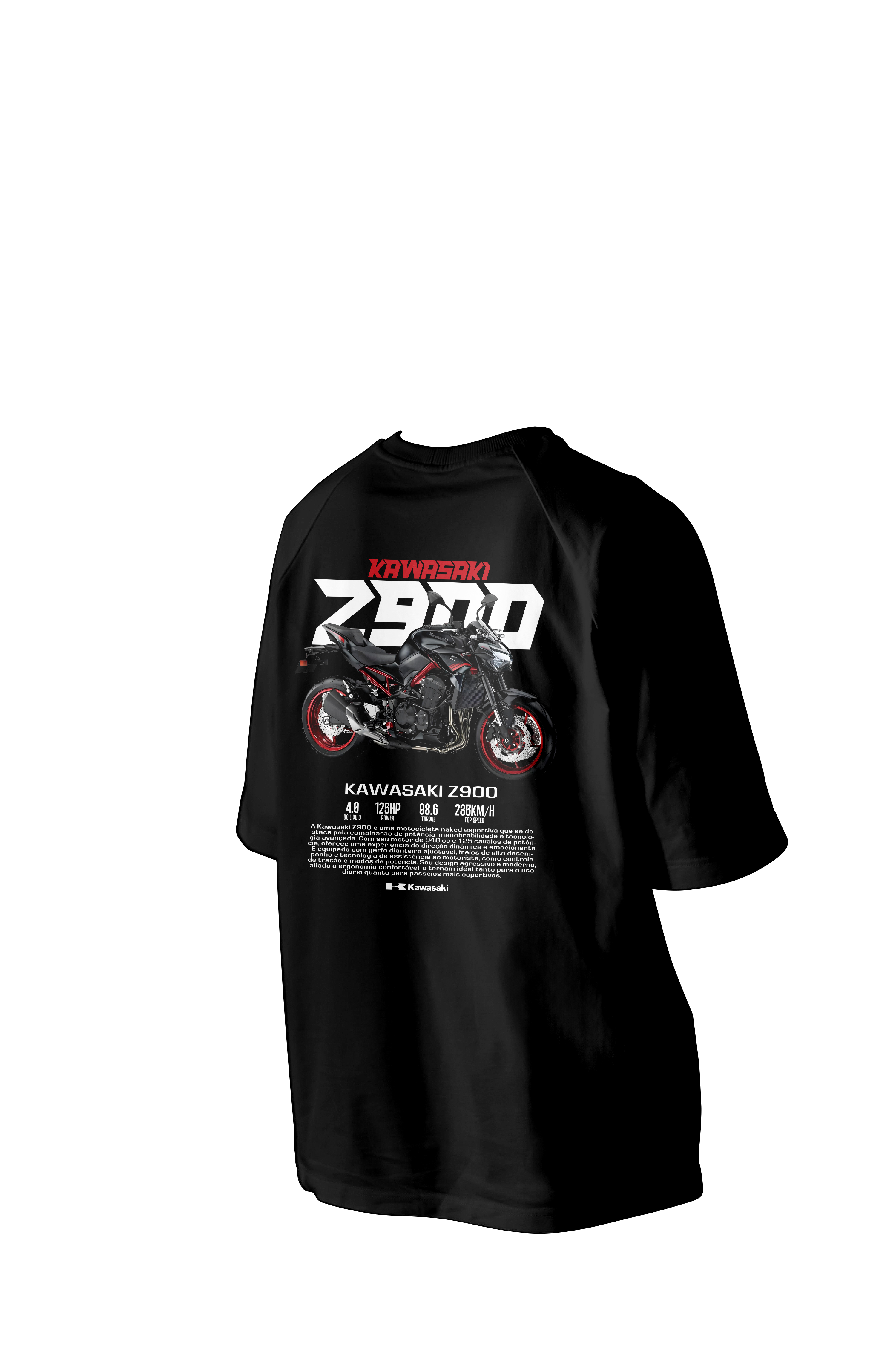 KAWASAKI Z900 Red Printed Oversized Tee