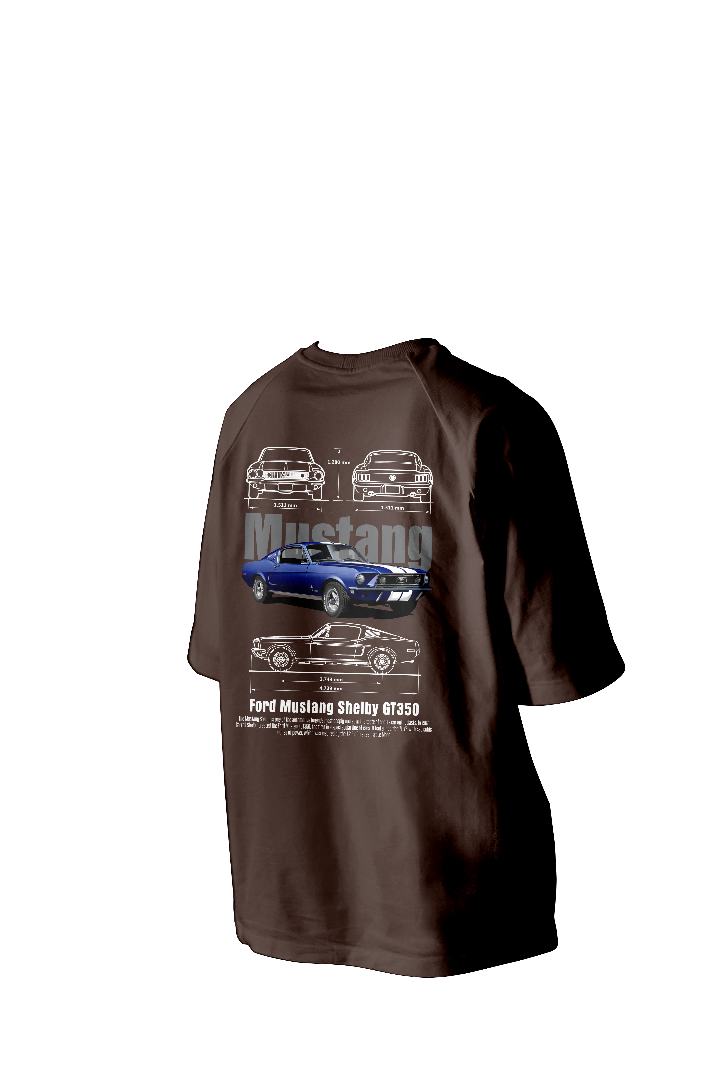Ford Mustang Shelby GT350 Printed Oversized Tee