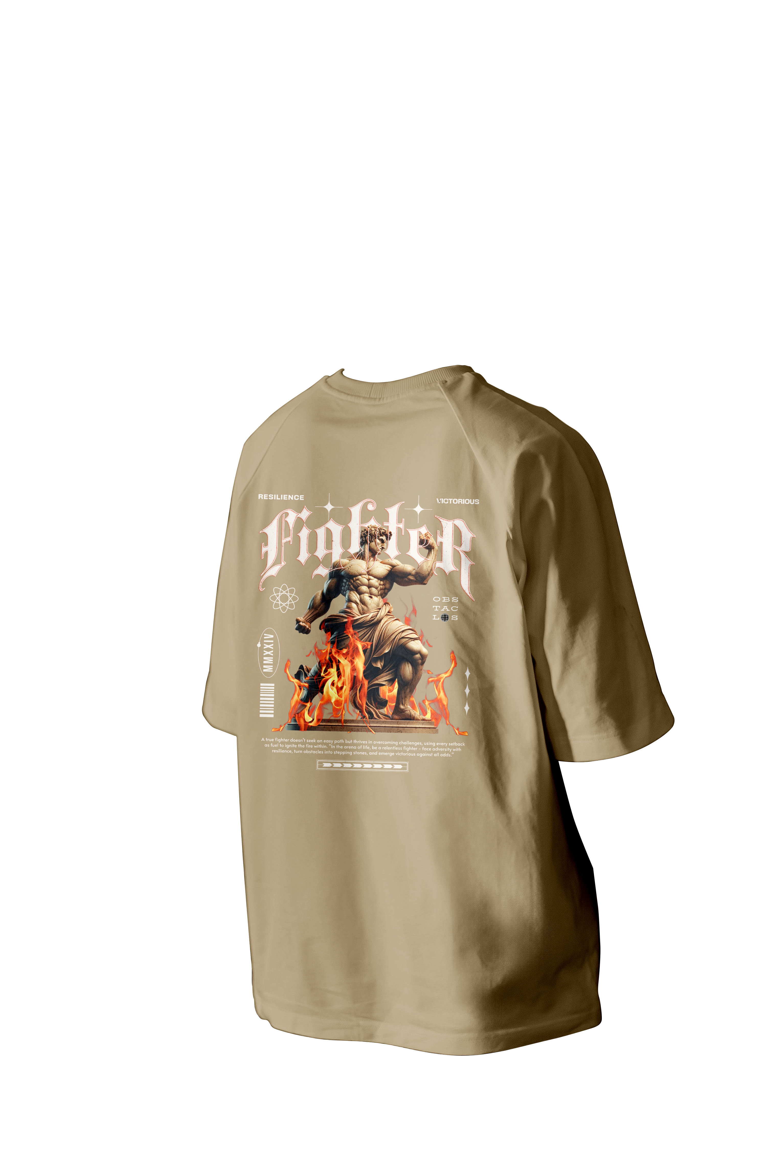 Fighter Printed Oversized Tee