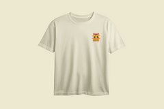 Warning! to Avoid Injury Oversized Chest Printed T-Shirt