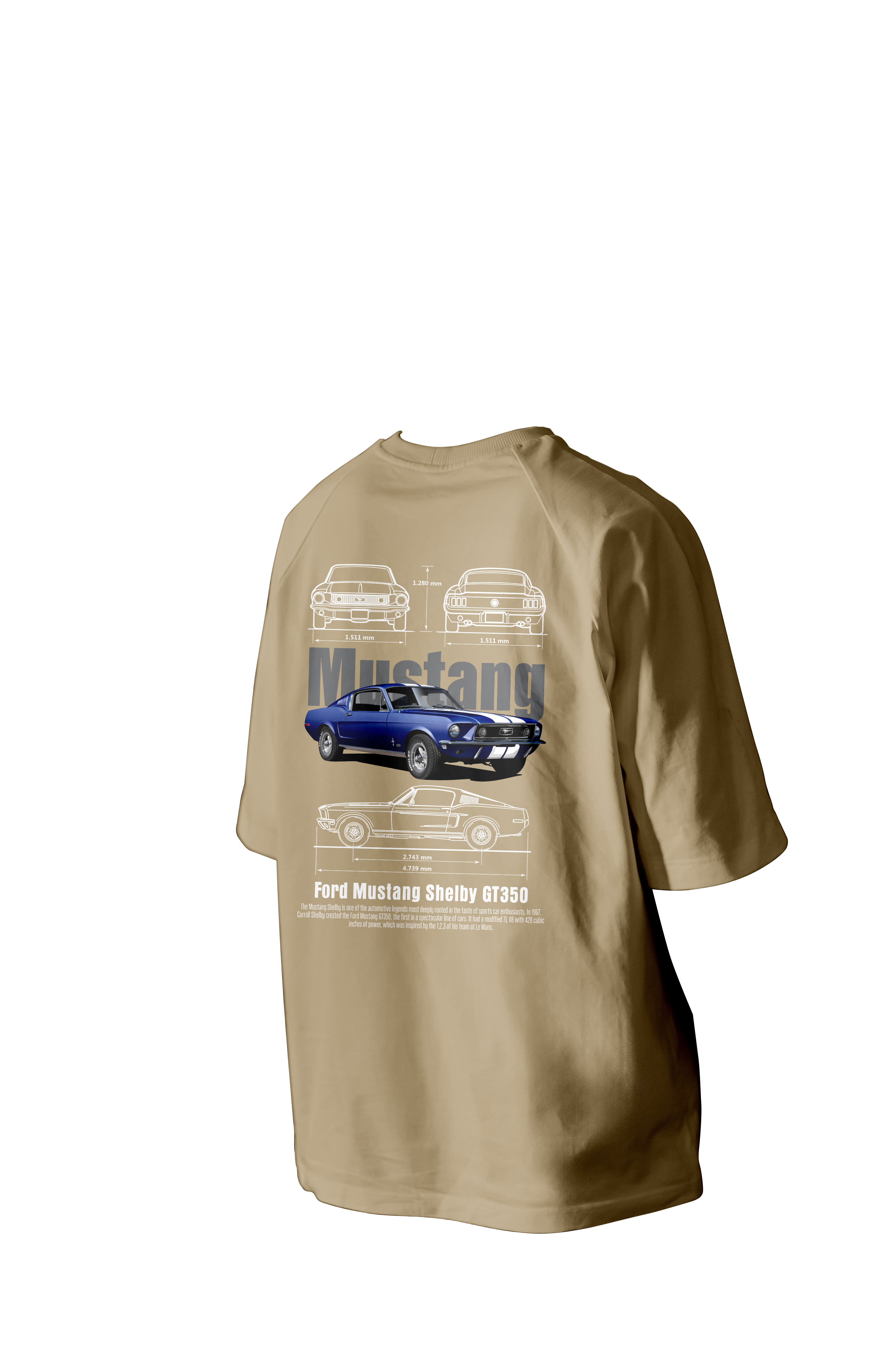 Ford Mustang Shelby GT350 Printed Oversized Tee