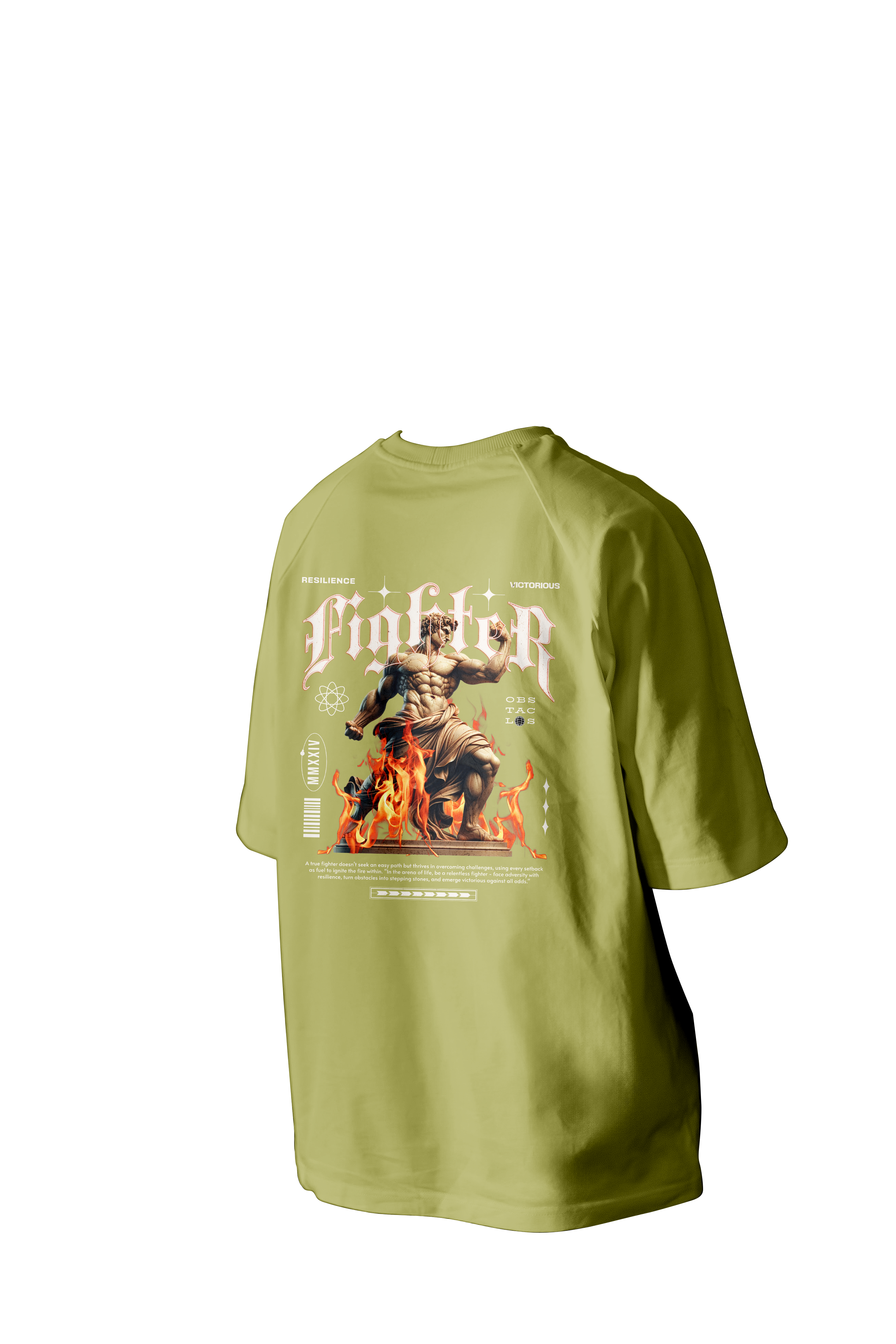 Fighter Printed Oversized Tee