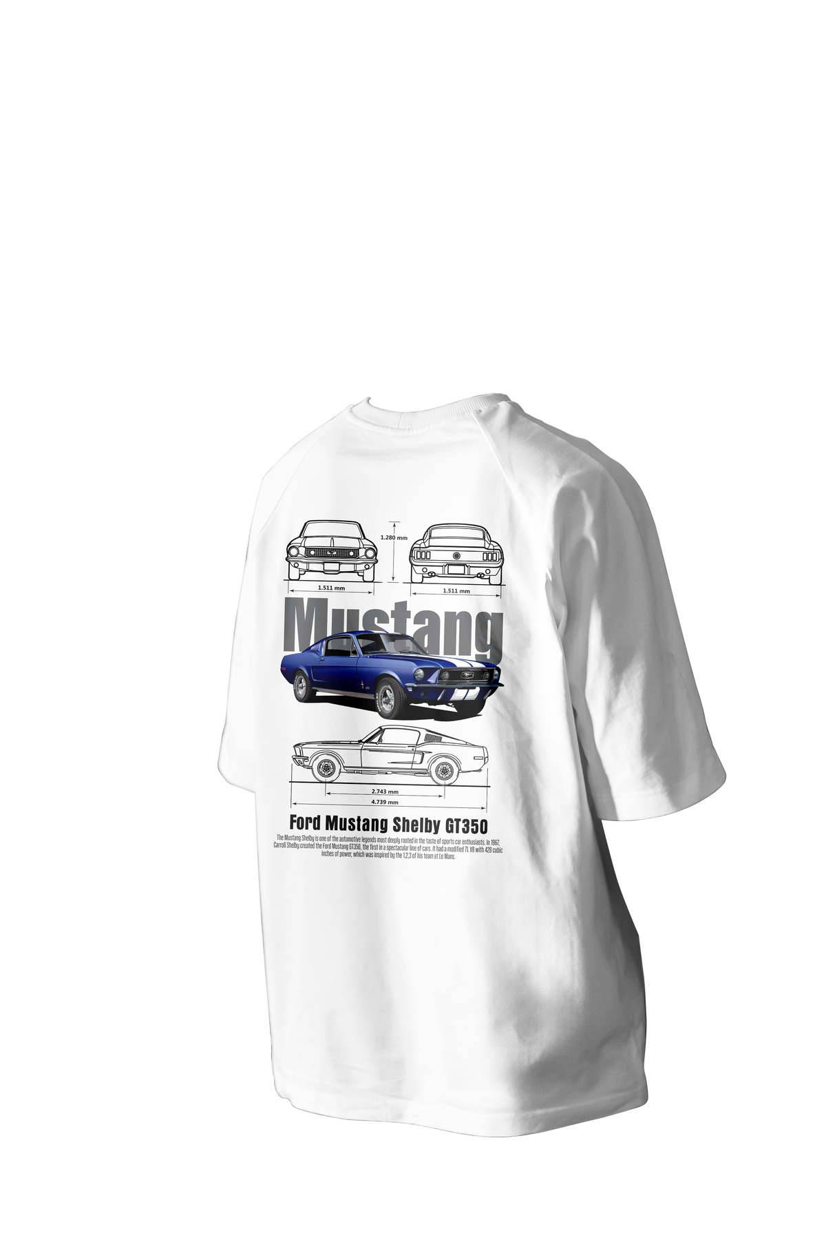 Ford Mustang Shelby GT350 Printed Oversized Tee