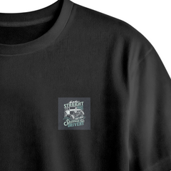 Straight Roads Don't Make Skilled Drivers Chest Printed Oversized Tee