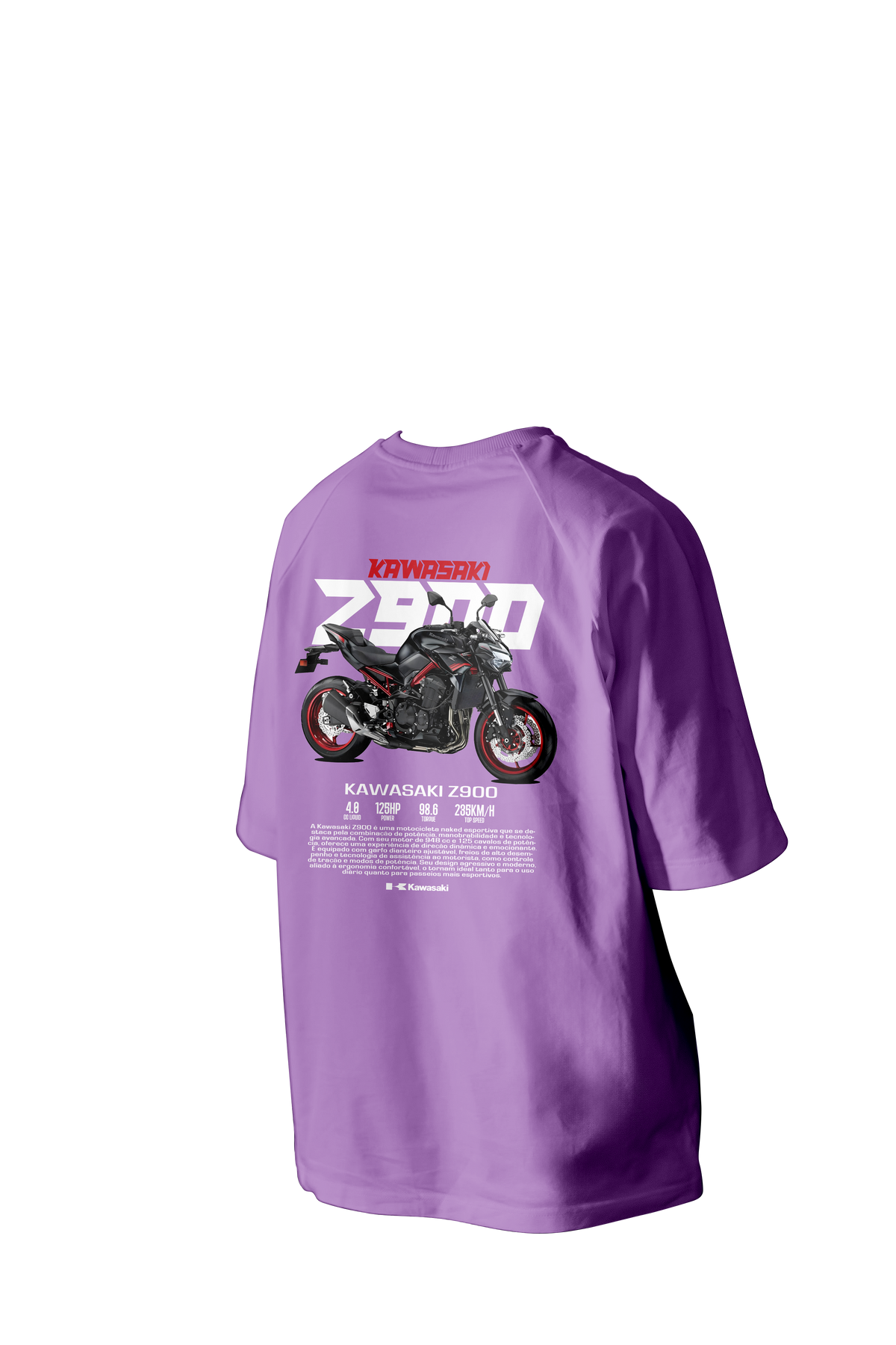 KAWASAKI Z900 Red Printed Oversized Tee