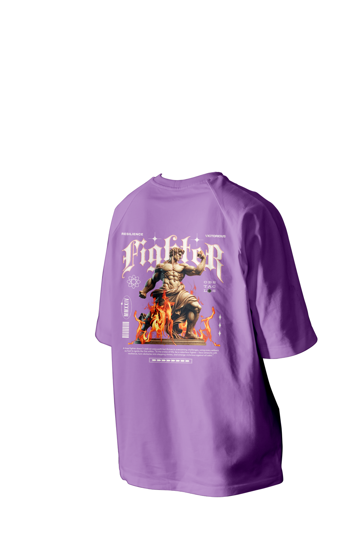 Fighter Printed Oversized Tee