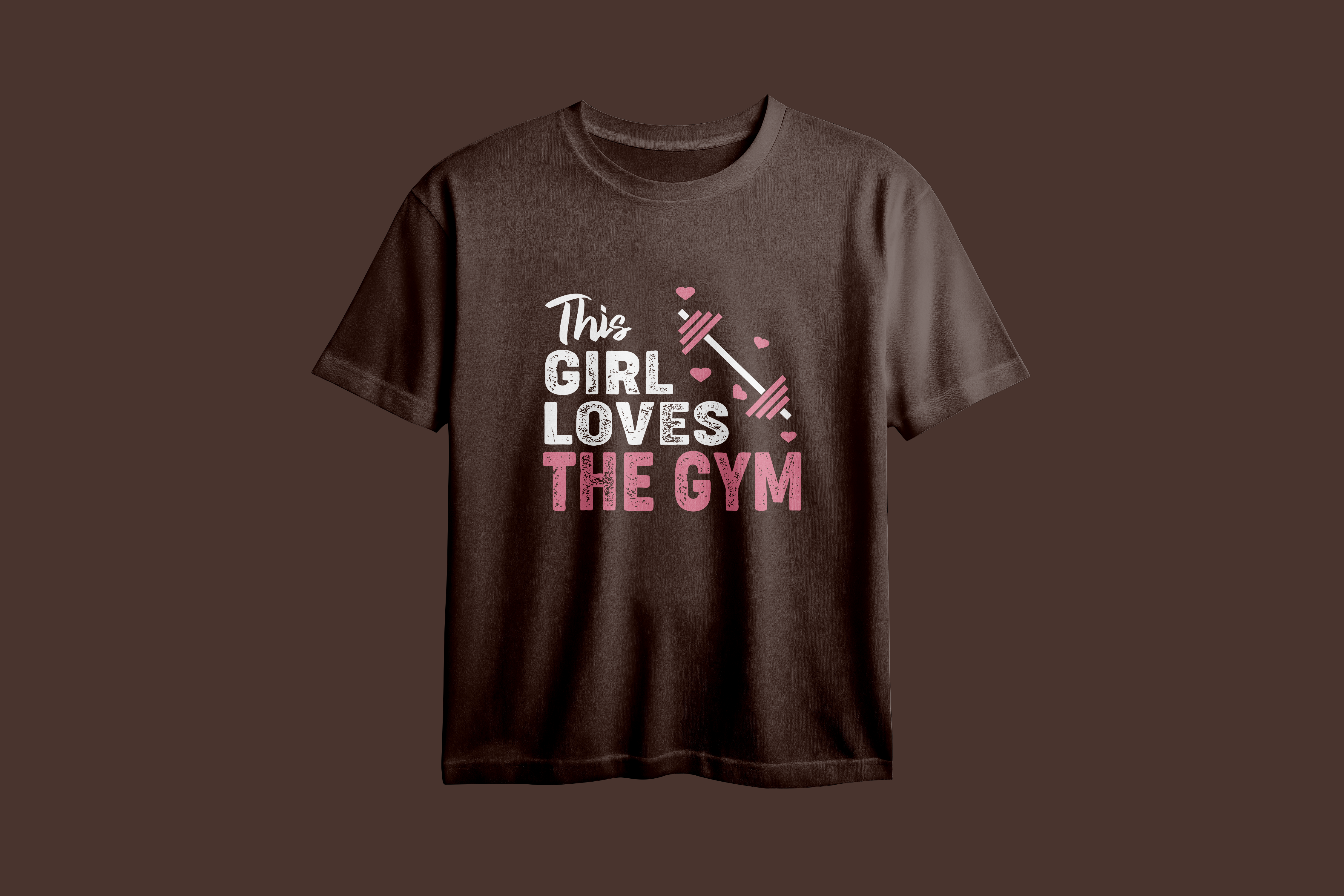 This Girl Loves The Gym Printed Oversized Tee