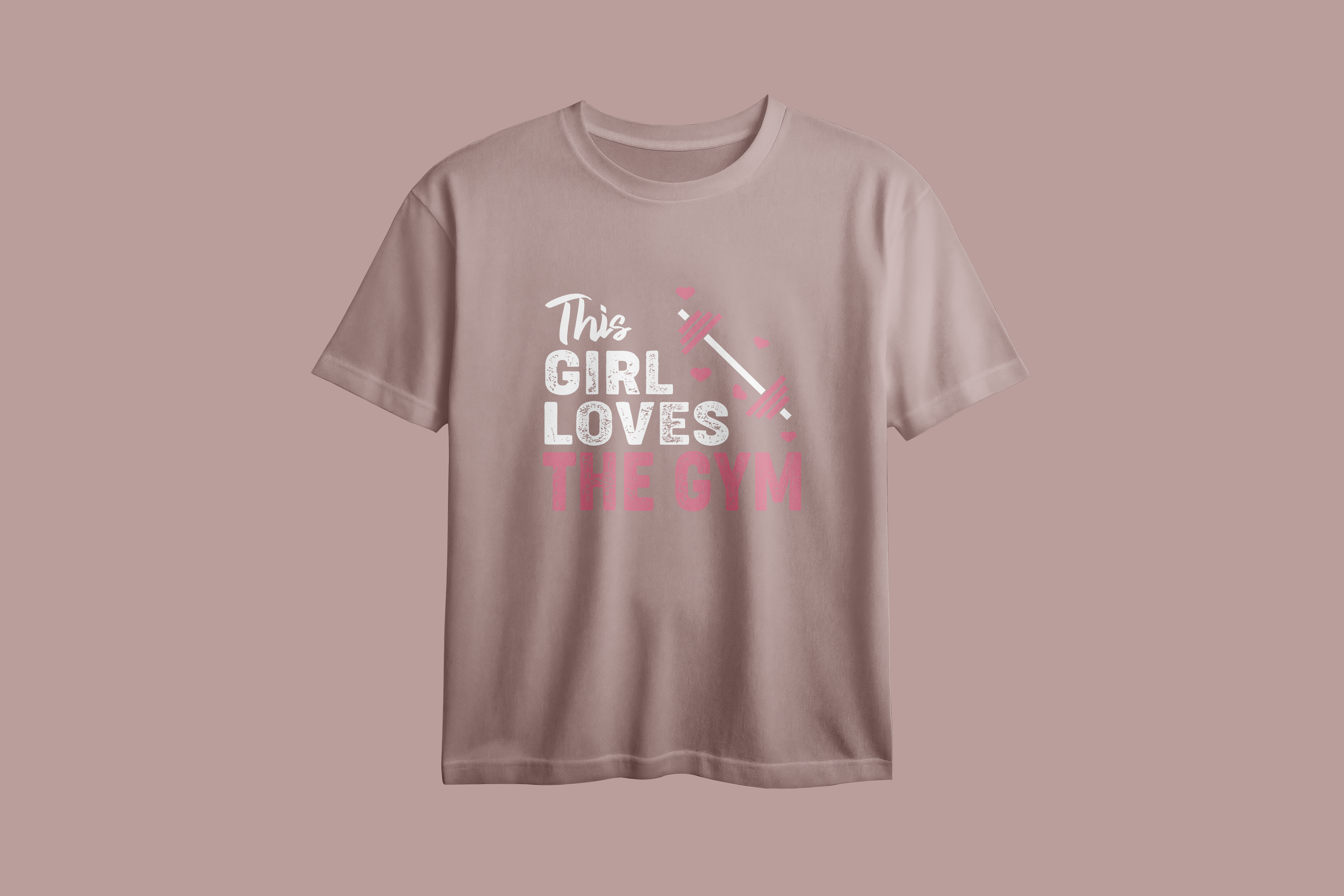 This Girl Loves The Gym Printed Oversized Tee