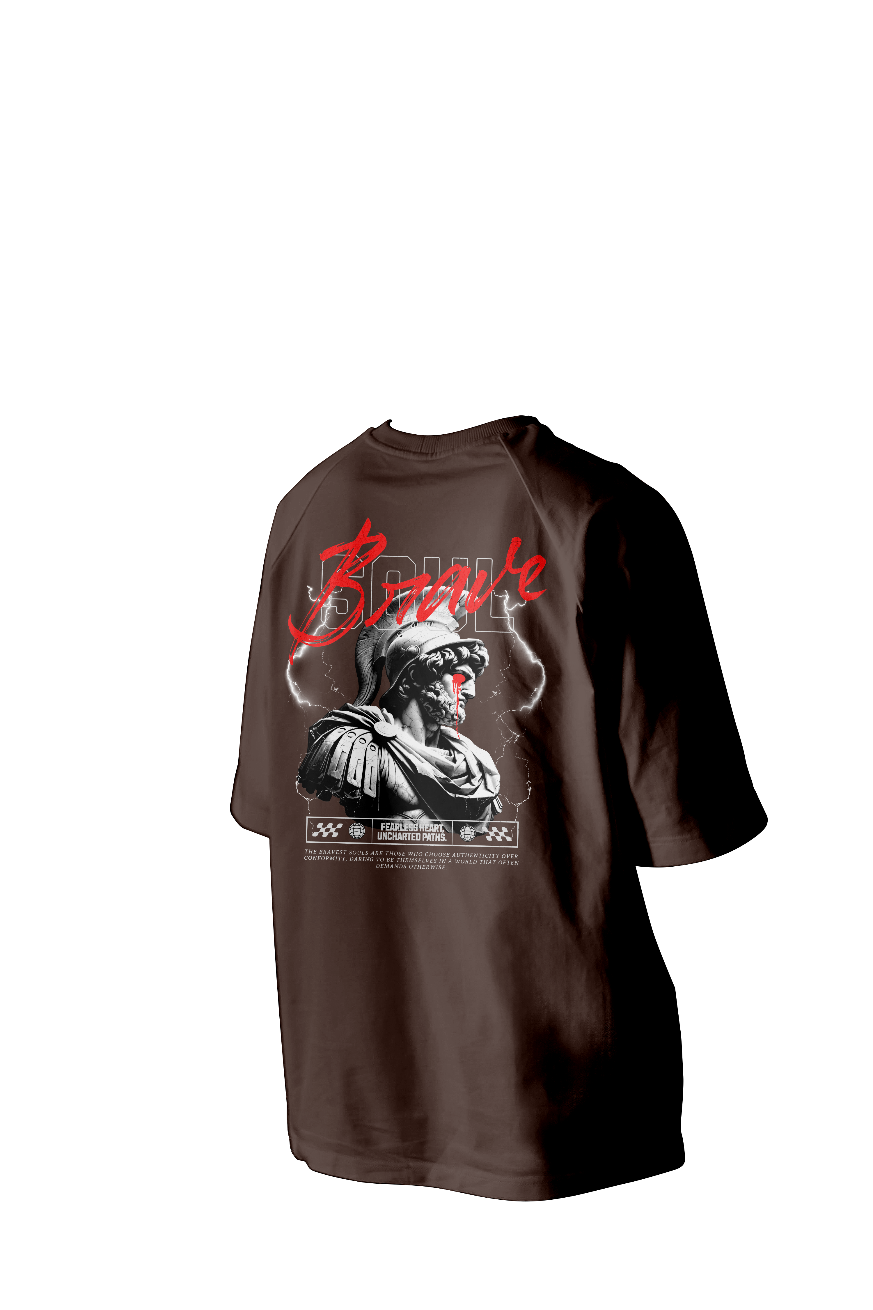 Brave Soul Printed Oversized Tee