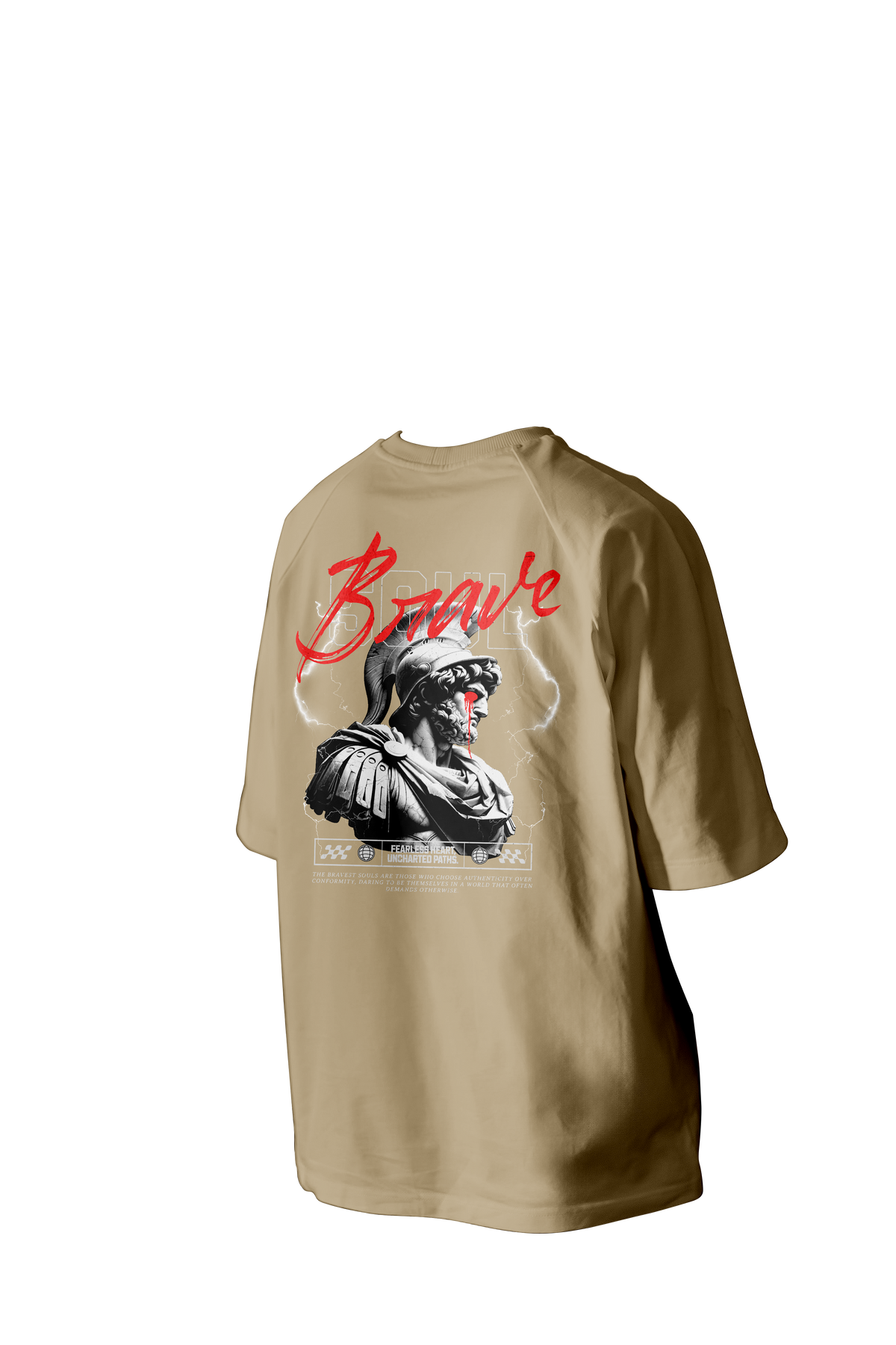 Brave Soul Printed Oversized Tee