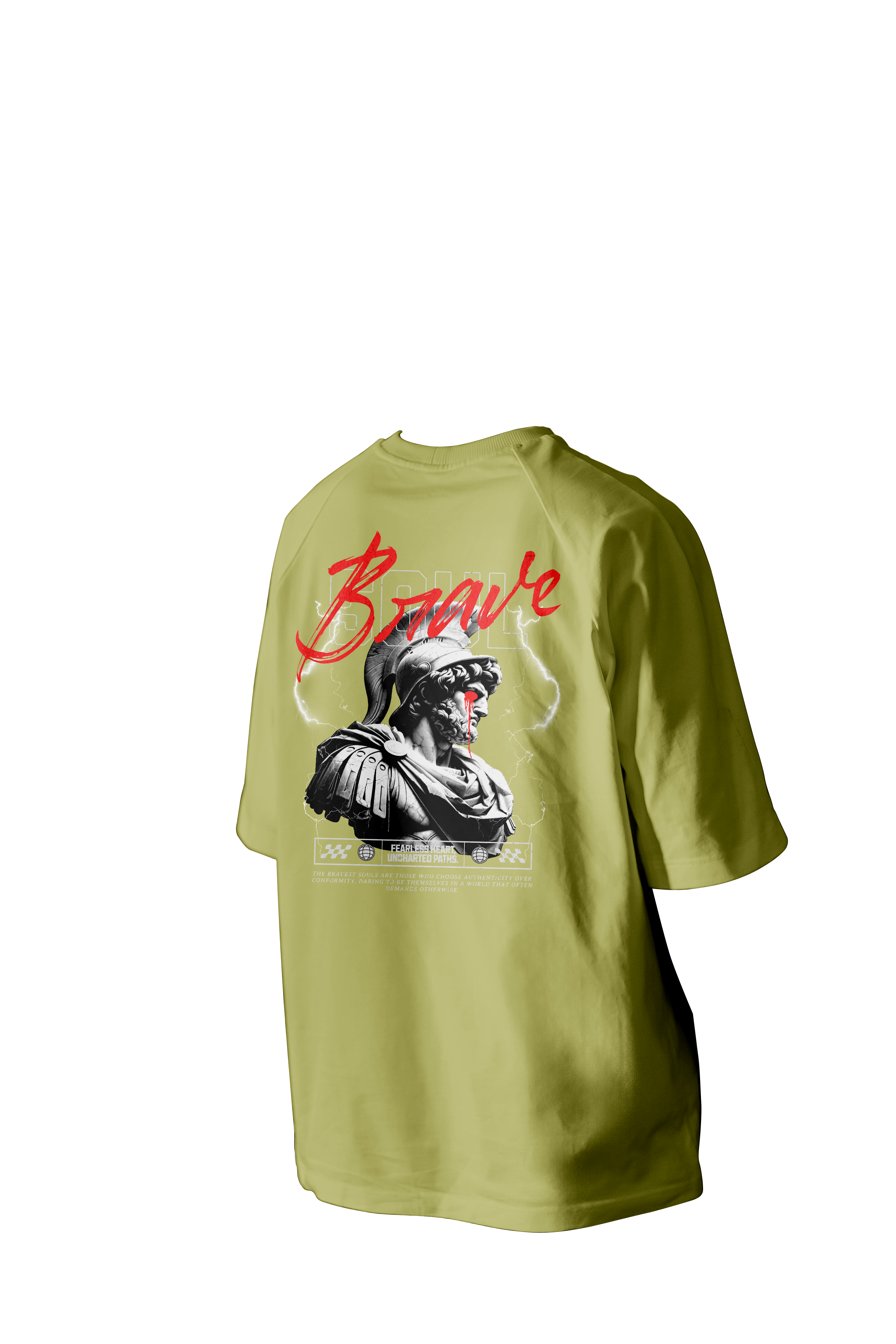 Brave Soul Printed Oversized Tee