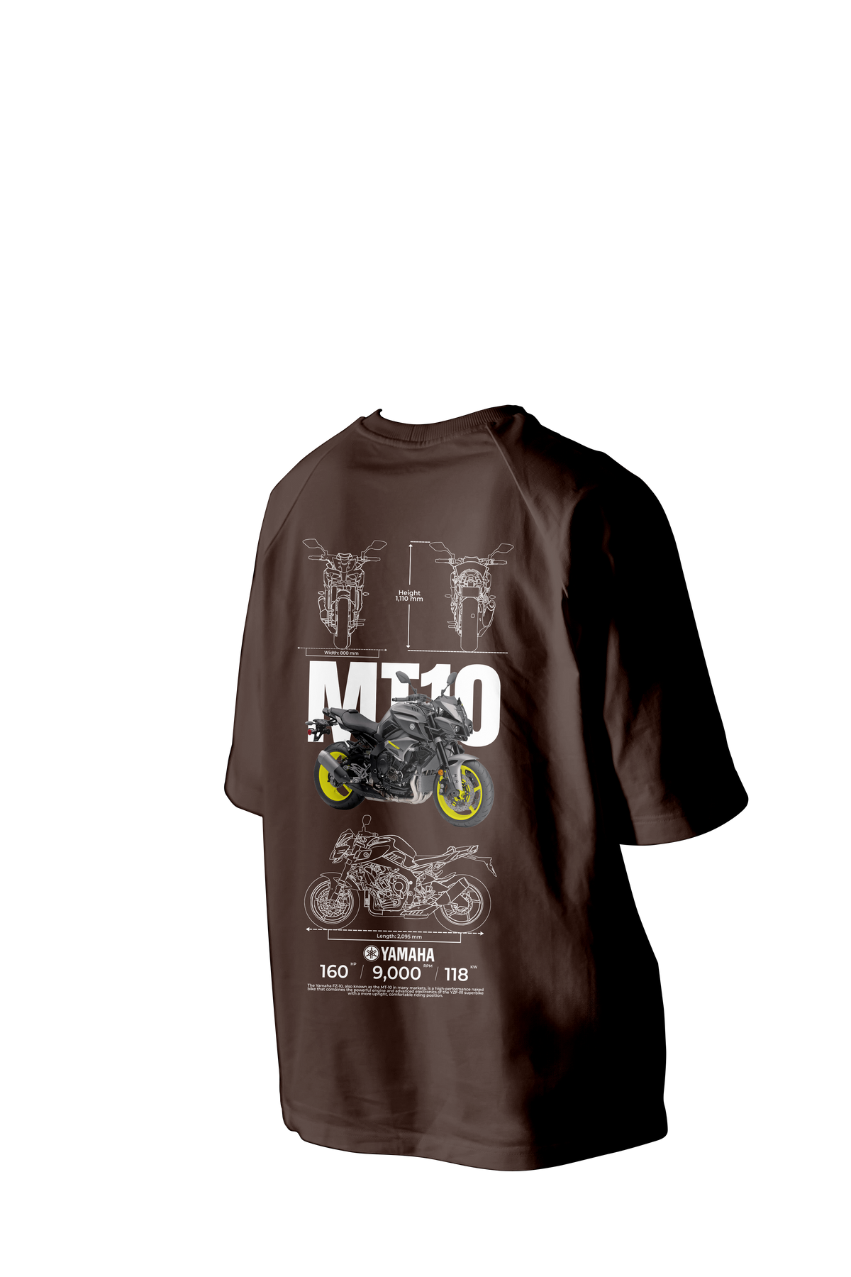 YAMAHA MT 10 Printed Oversized Tee