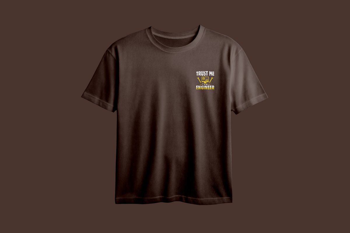 Trust Me Engineer Oversized Chest Printed T-Shirt