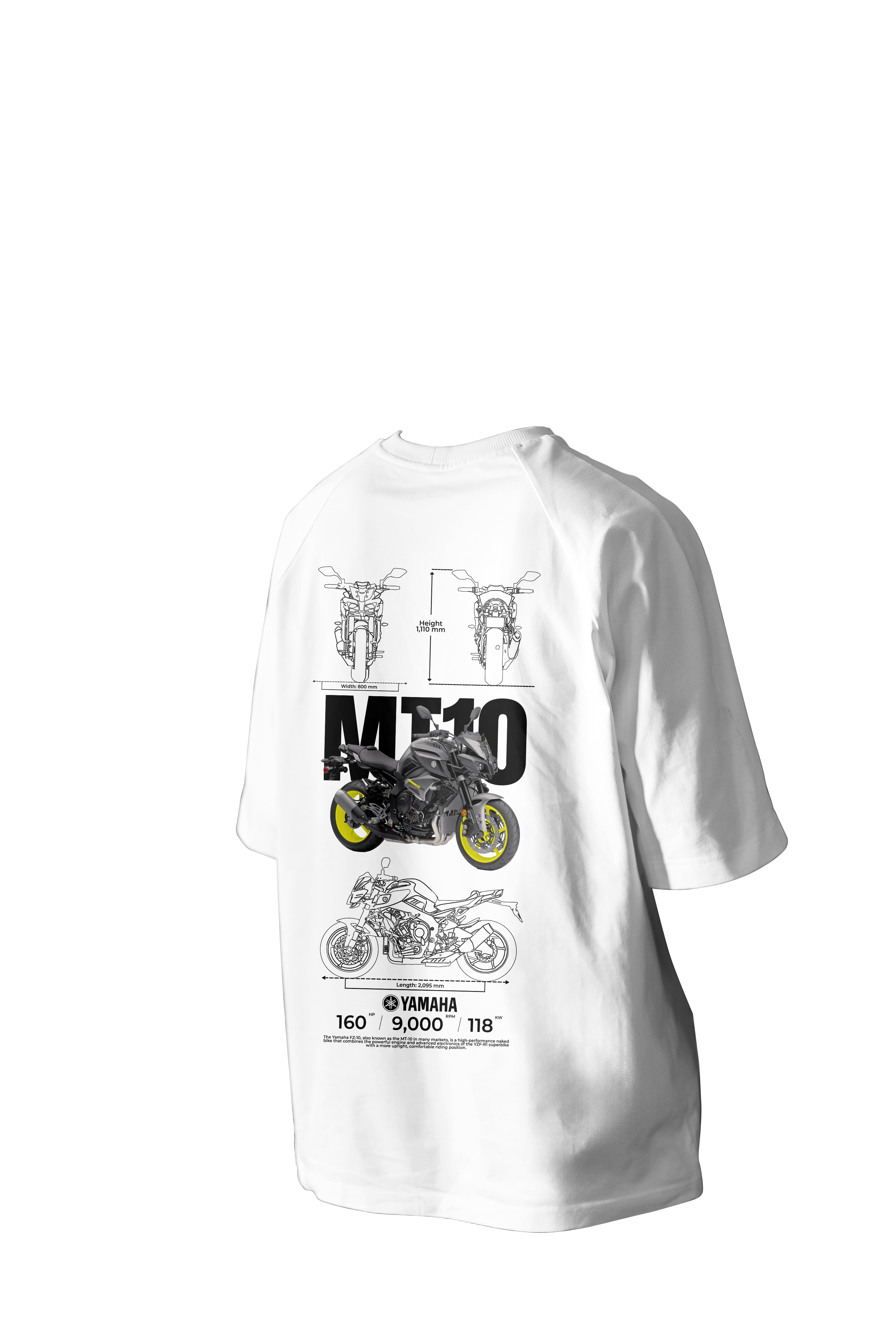 YAMAHA MT 10 Printed Oversized Tee