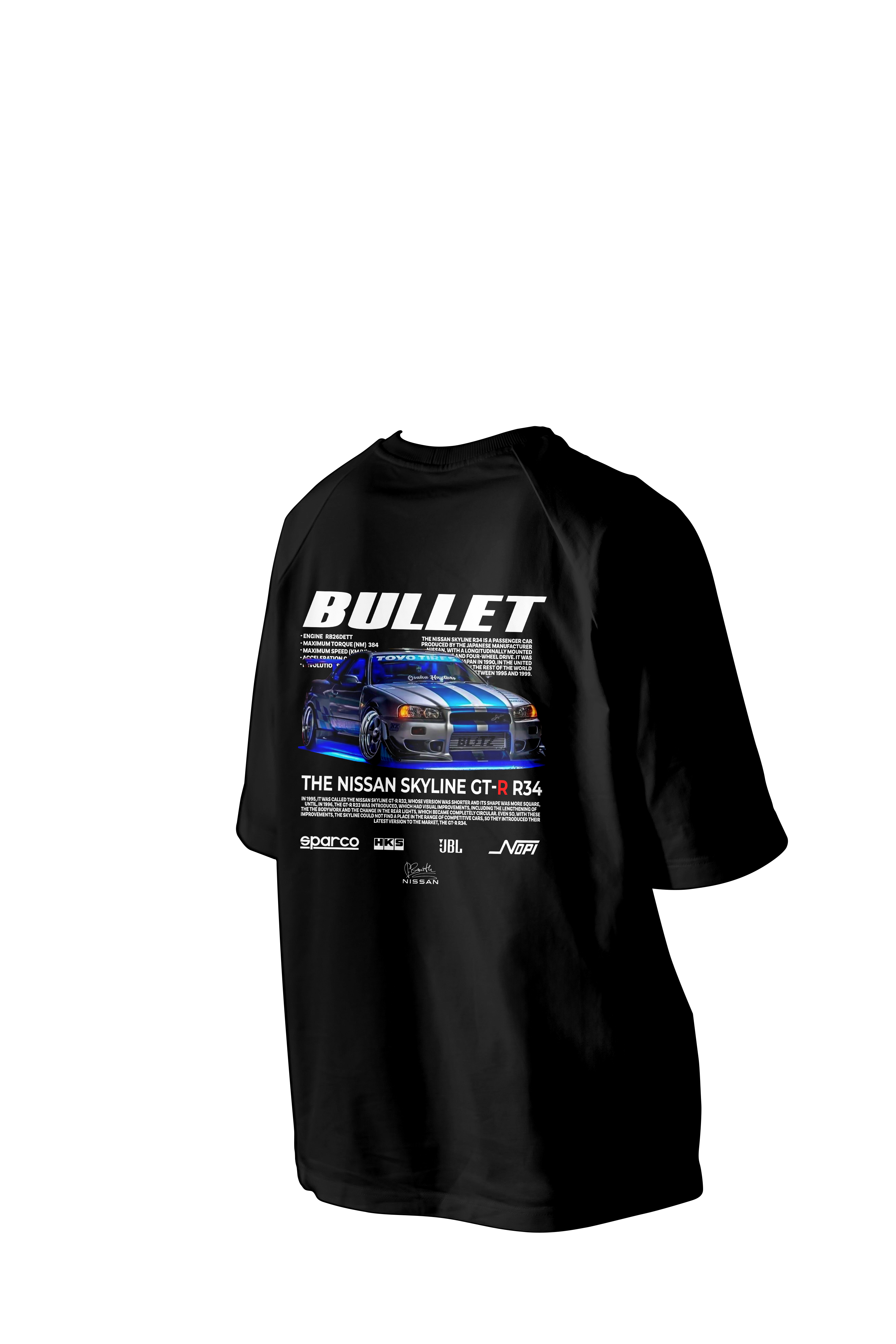 The Nissan Skyline GT-R R34 Printed Oversized Tee