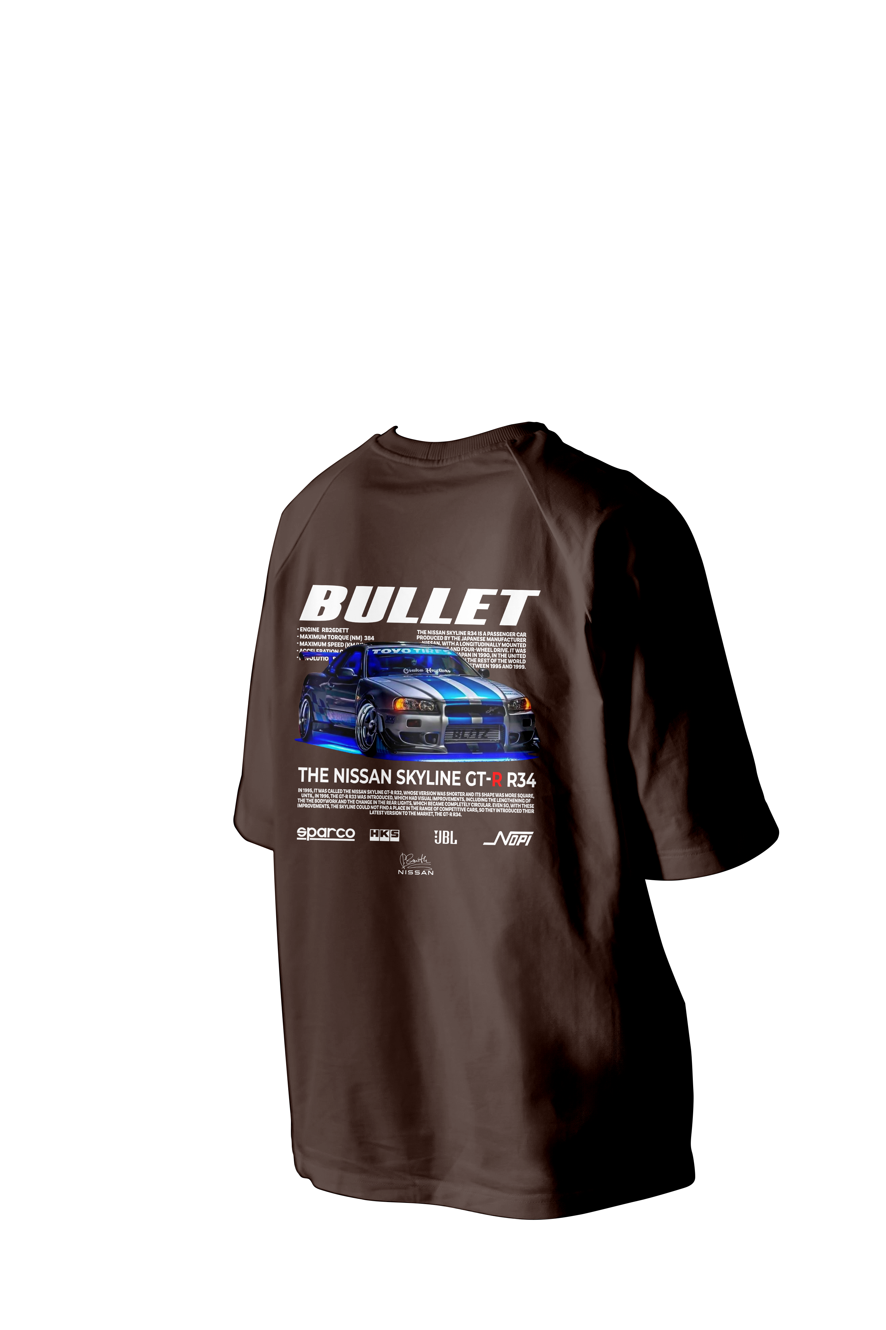 The Nissan Skyline GT-R R34 Printed Oversized Tee