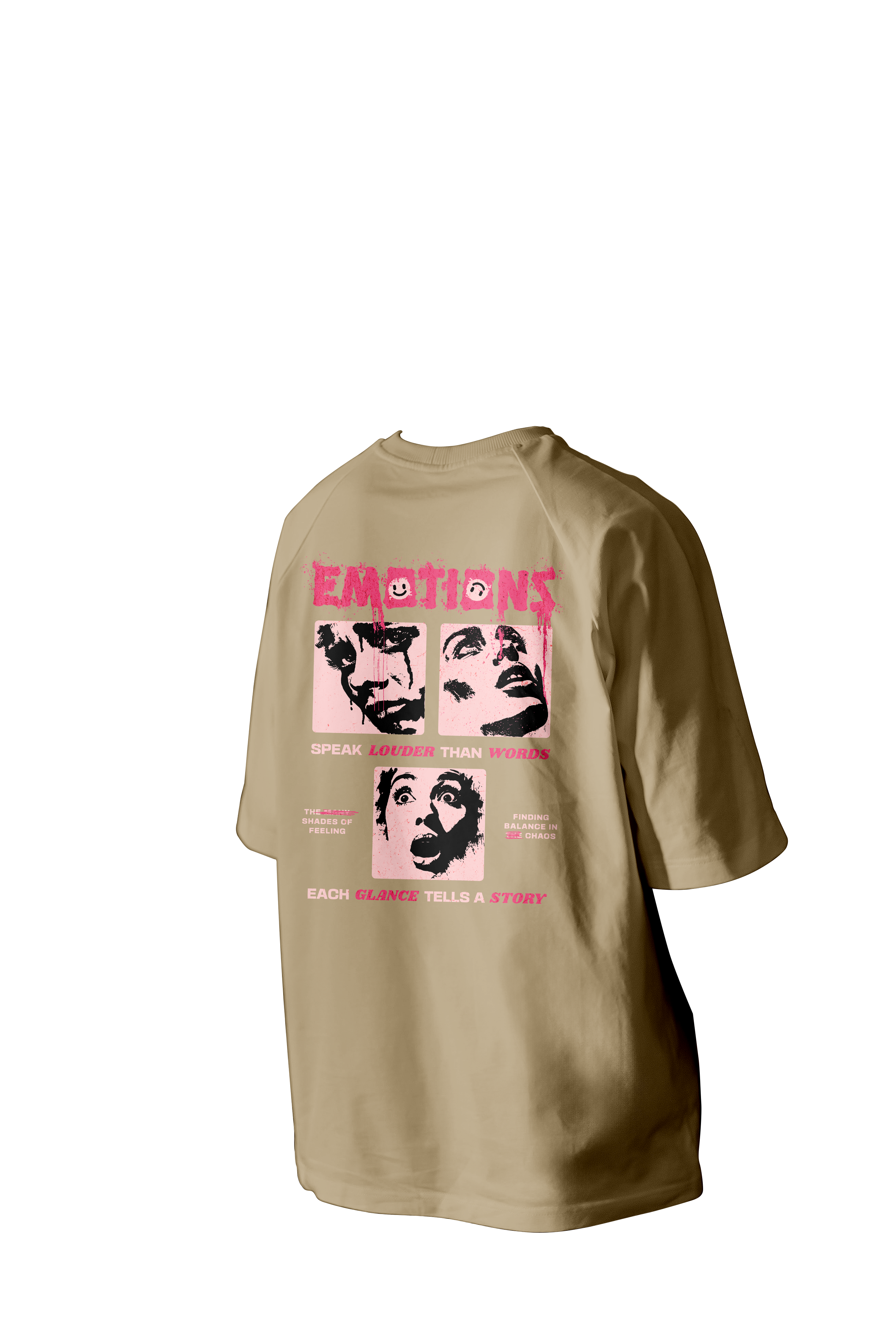 Emotions Printed Oversized Tee