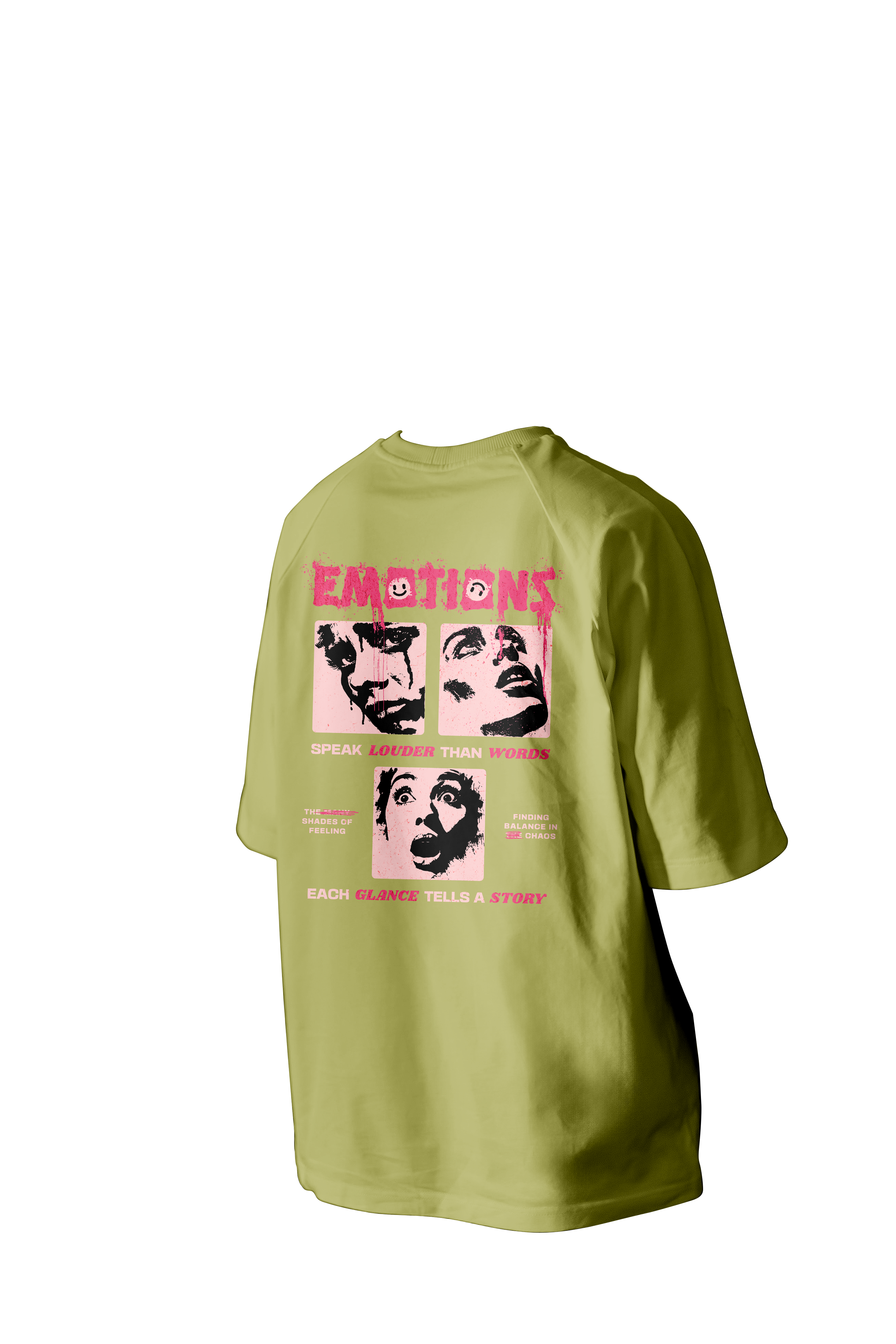 Emotions Printed Oversized Tee