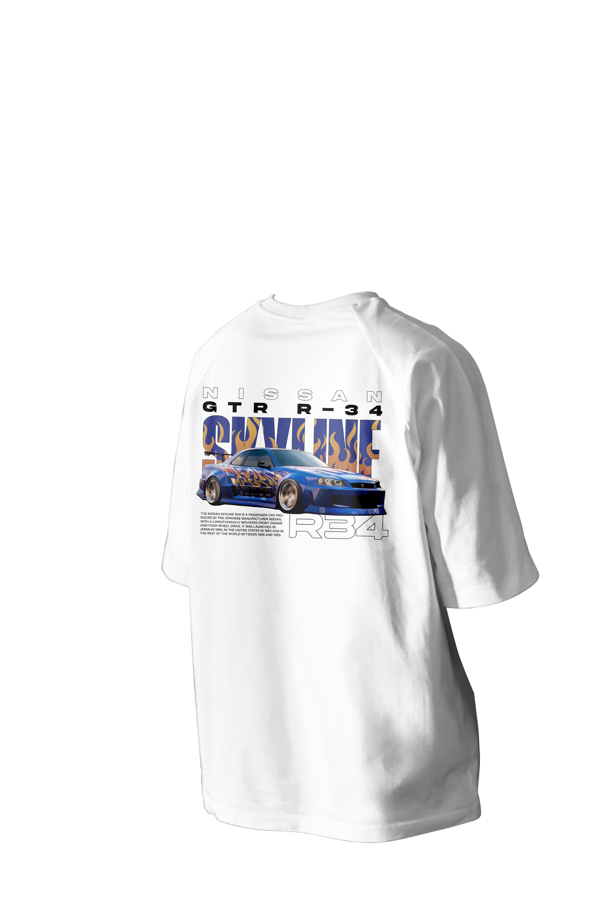 NISSAN GTR R-34 Printed Oversized Tee