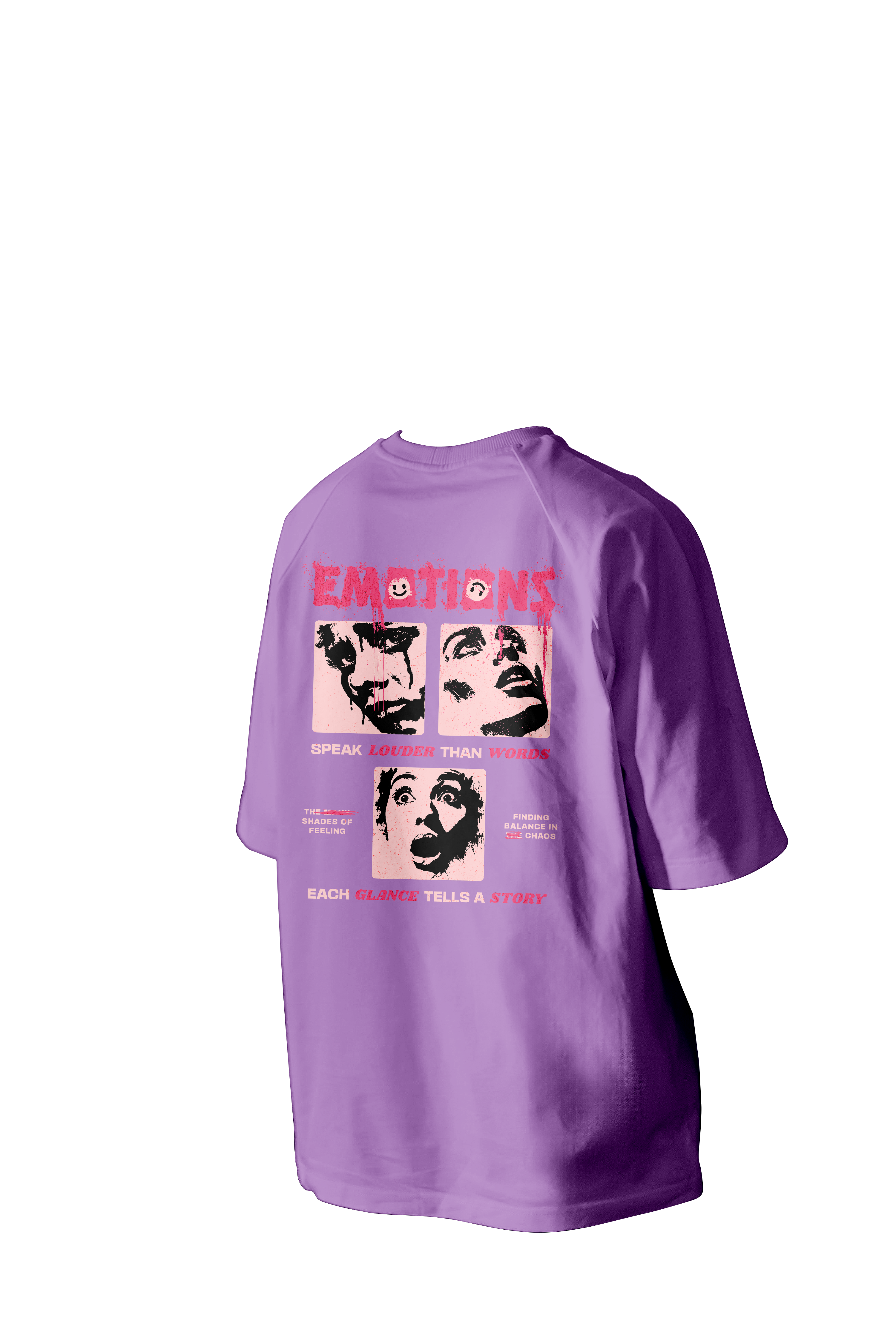 Emotions Printed Oversized Tee