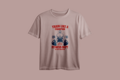 Train Like A Champion Fitness Dept Printed Oversized Tee