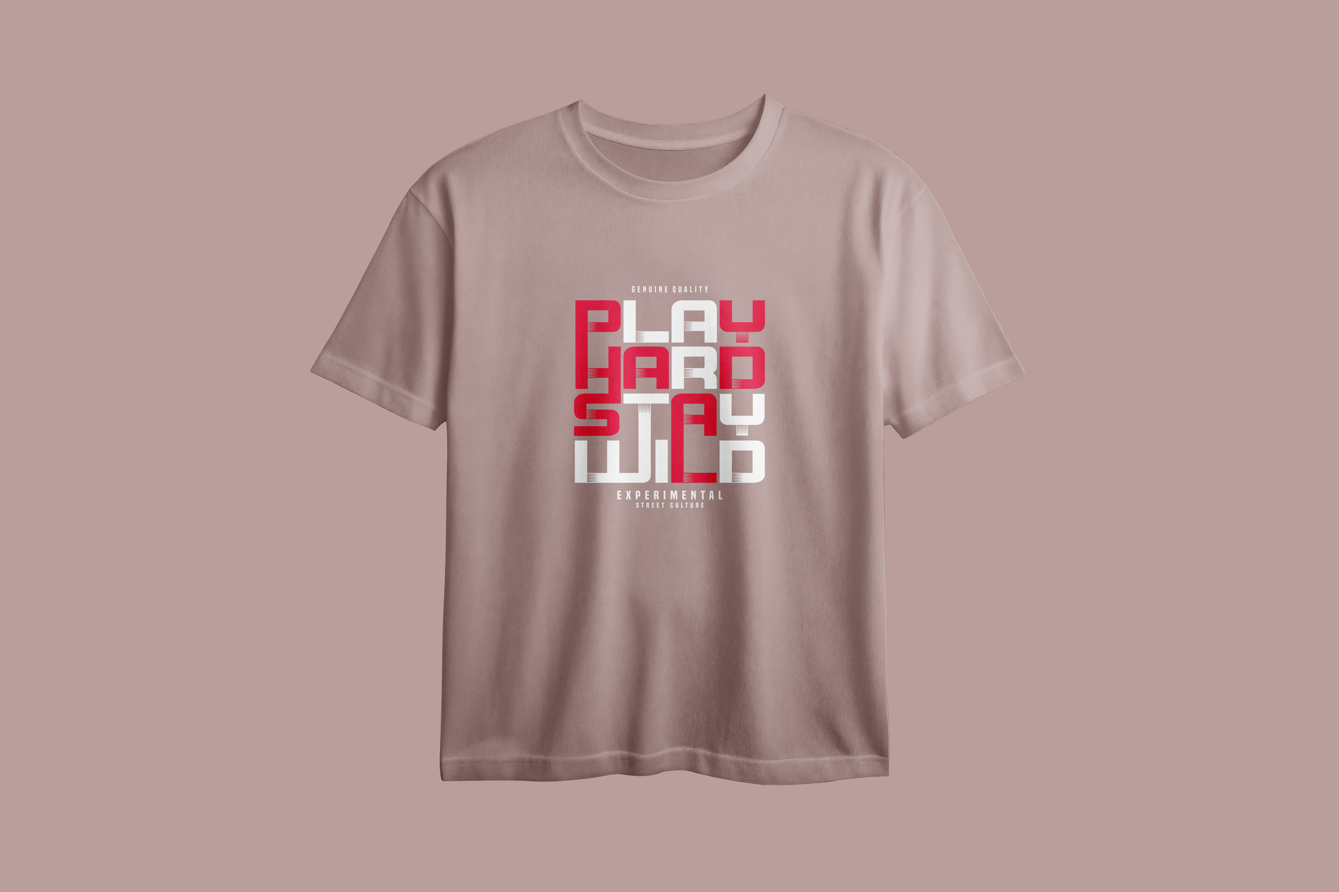 Play Hard Stay Wild Printed Oversized Tee