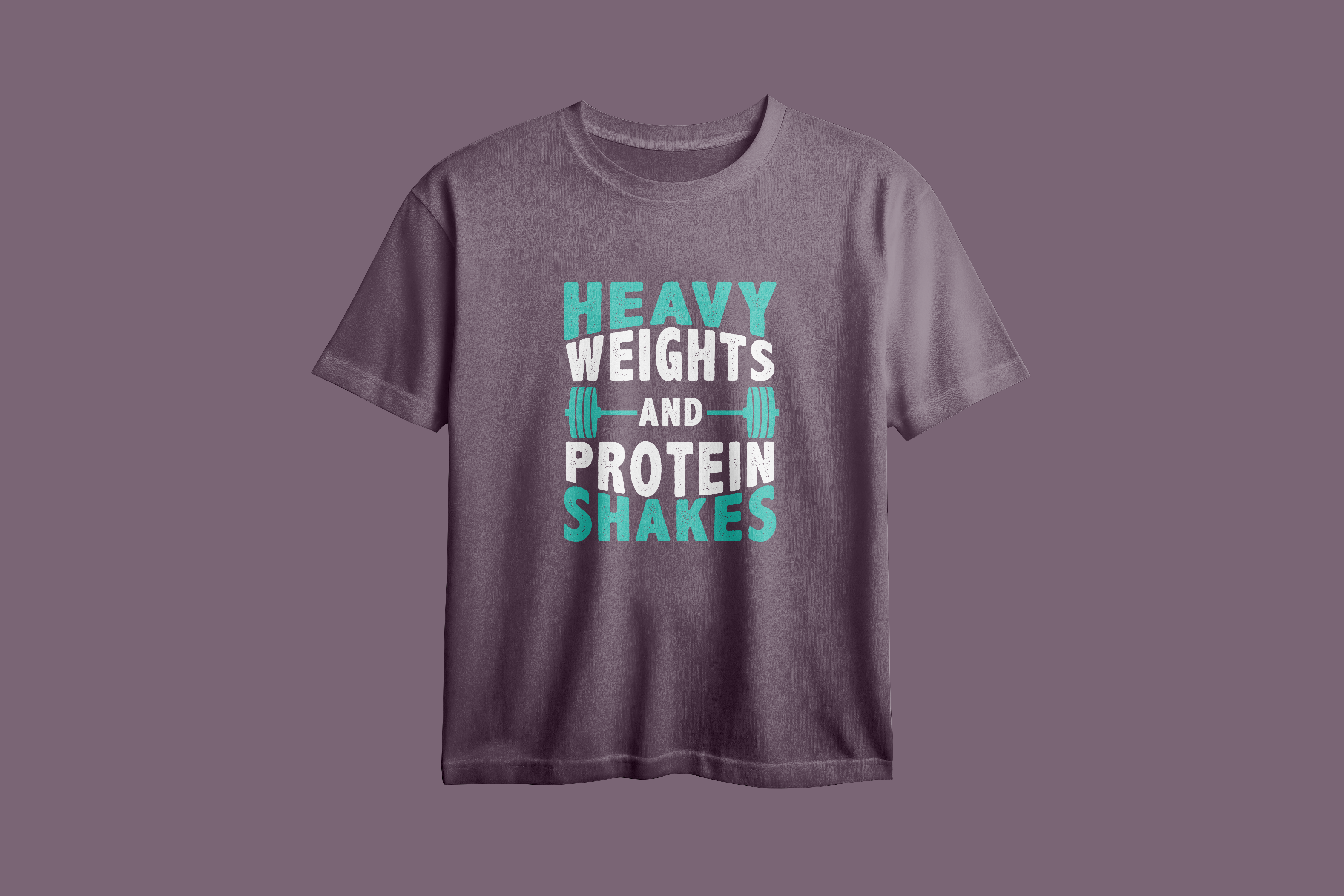 Heavy Weights And Protein Shakes Printed Oversized Tee