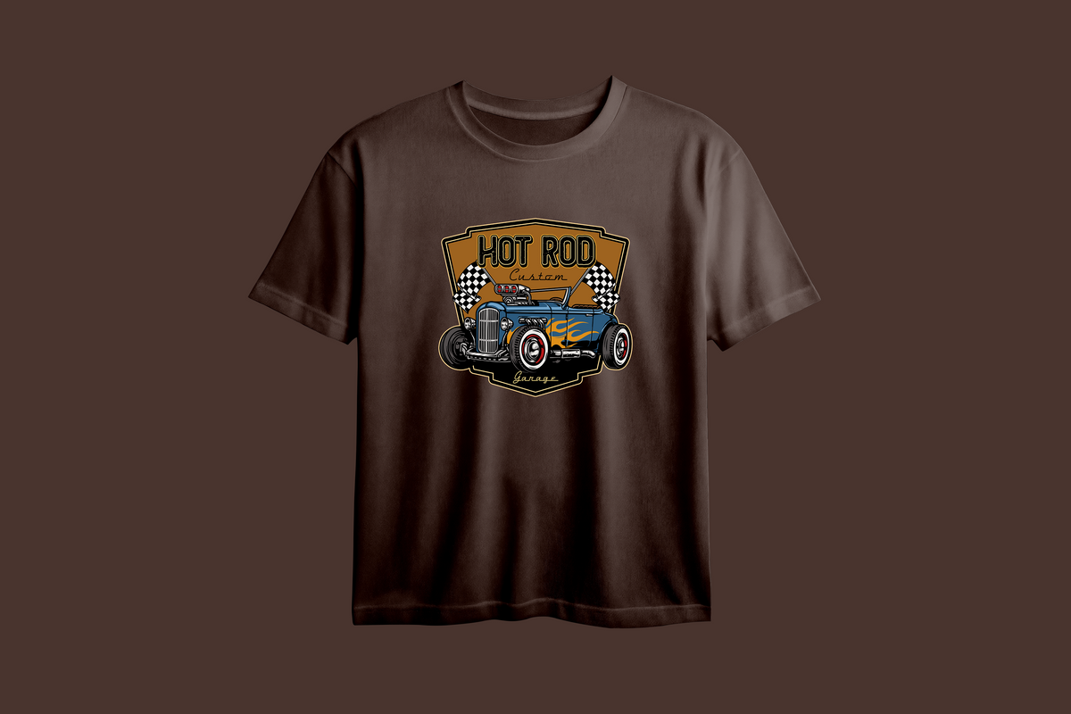 Hot Rod Custom Garage Printed Oversized Tee