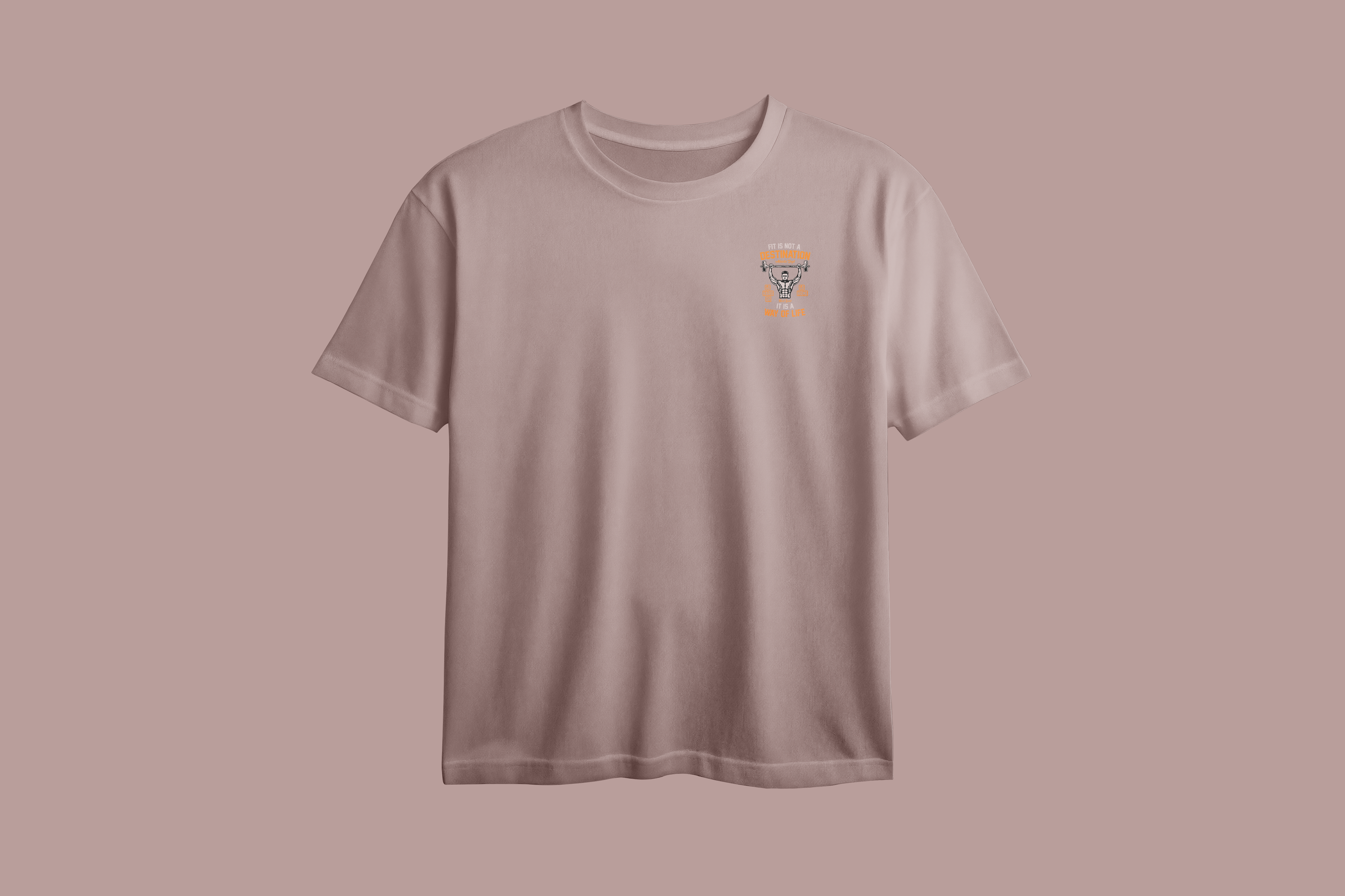 Fit is Not A Destination Way Of Life Printed Oversized Tee