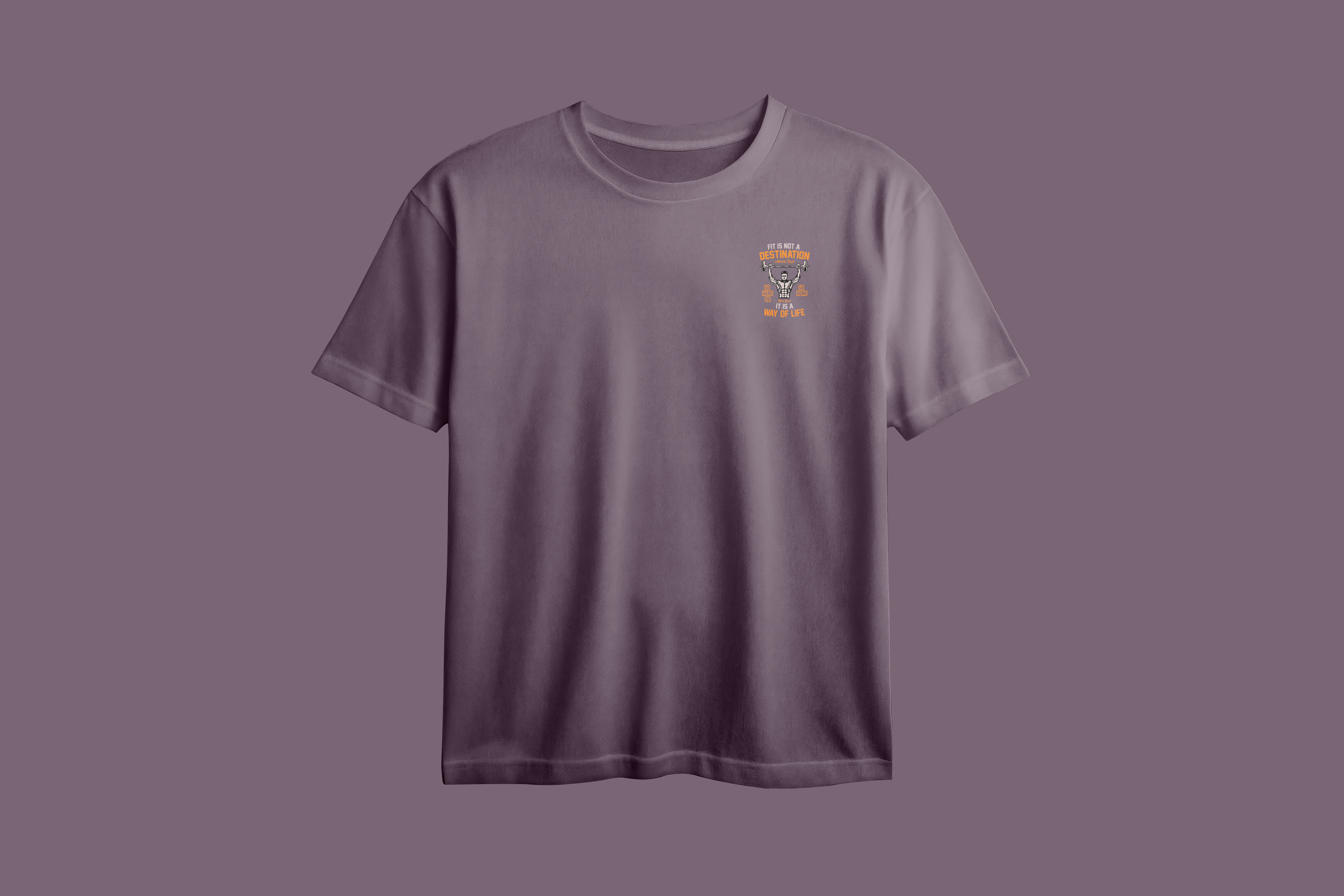 Fit is Not A Destination Way Of Life Printed Oversized Tee