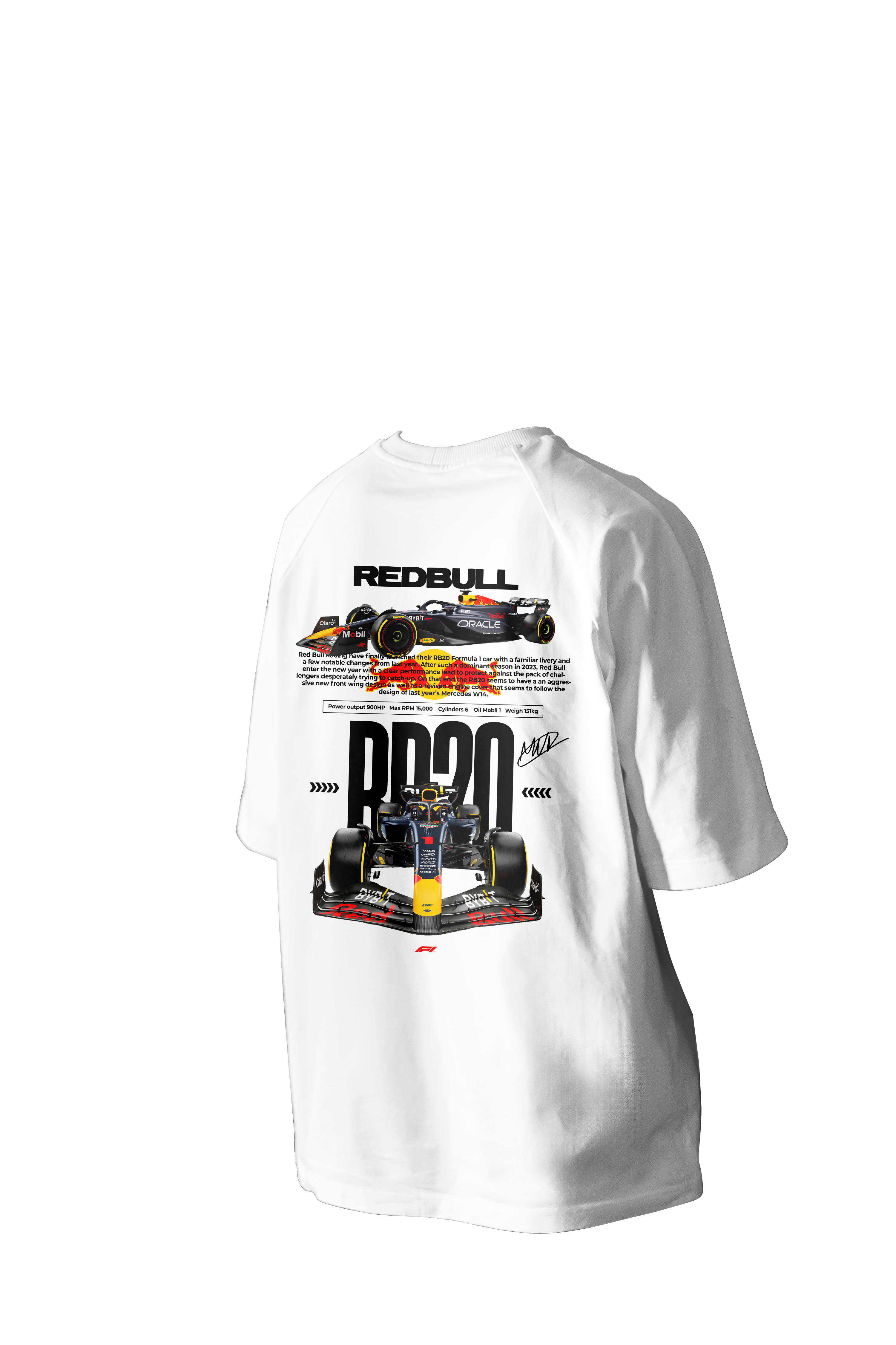 RB20 Back Printed Oversized Tee