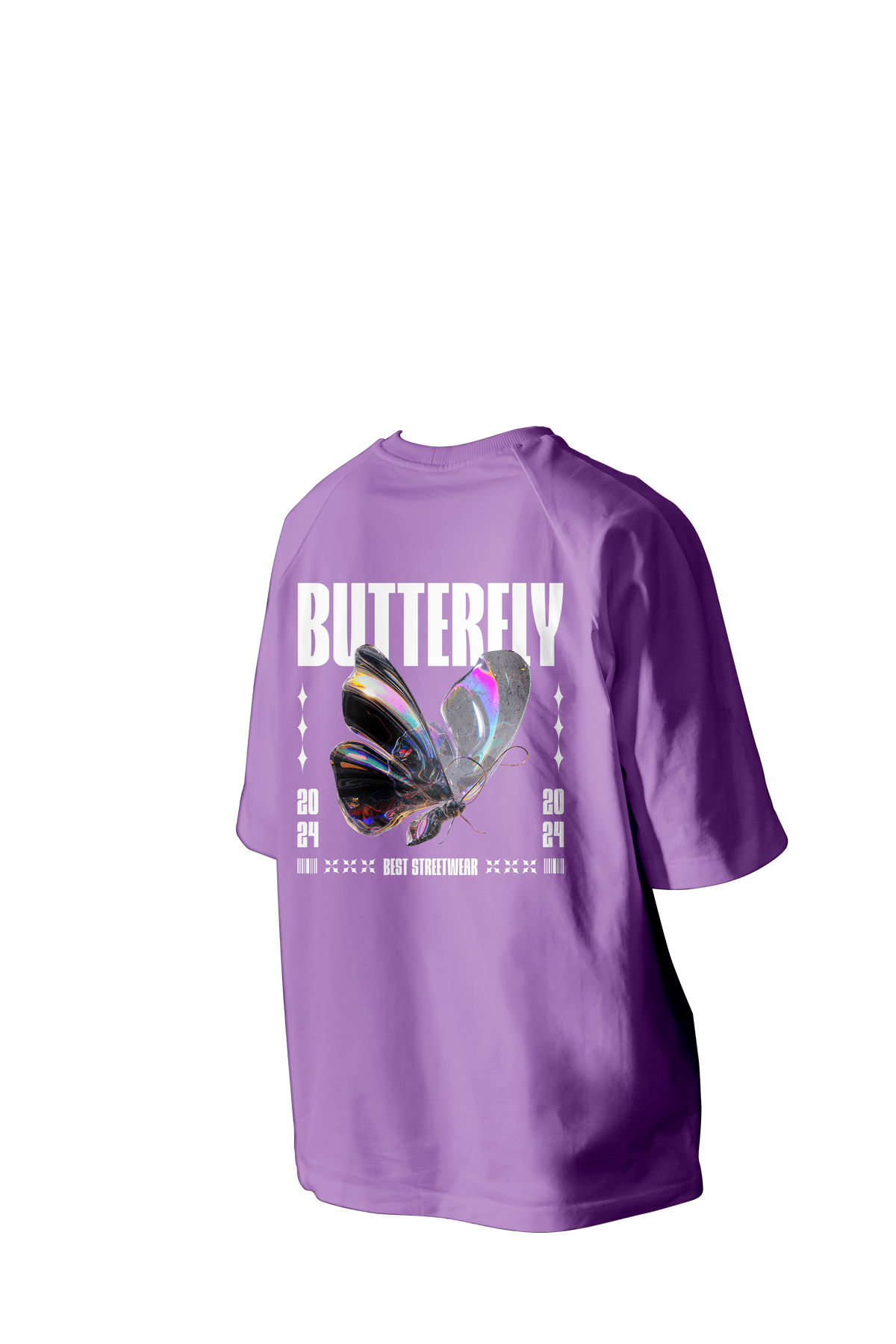 Butterfly Printed Oversized Tee