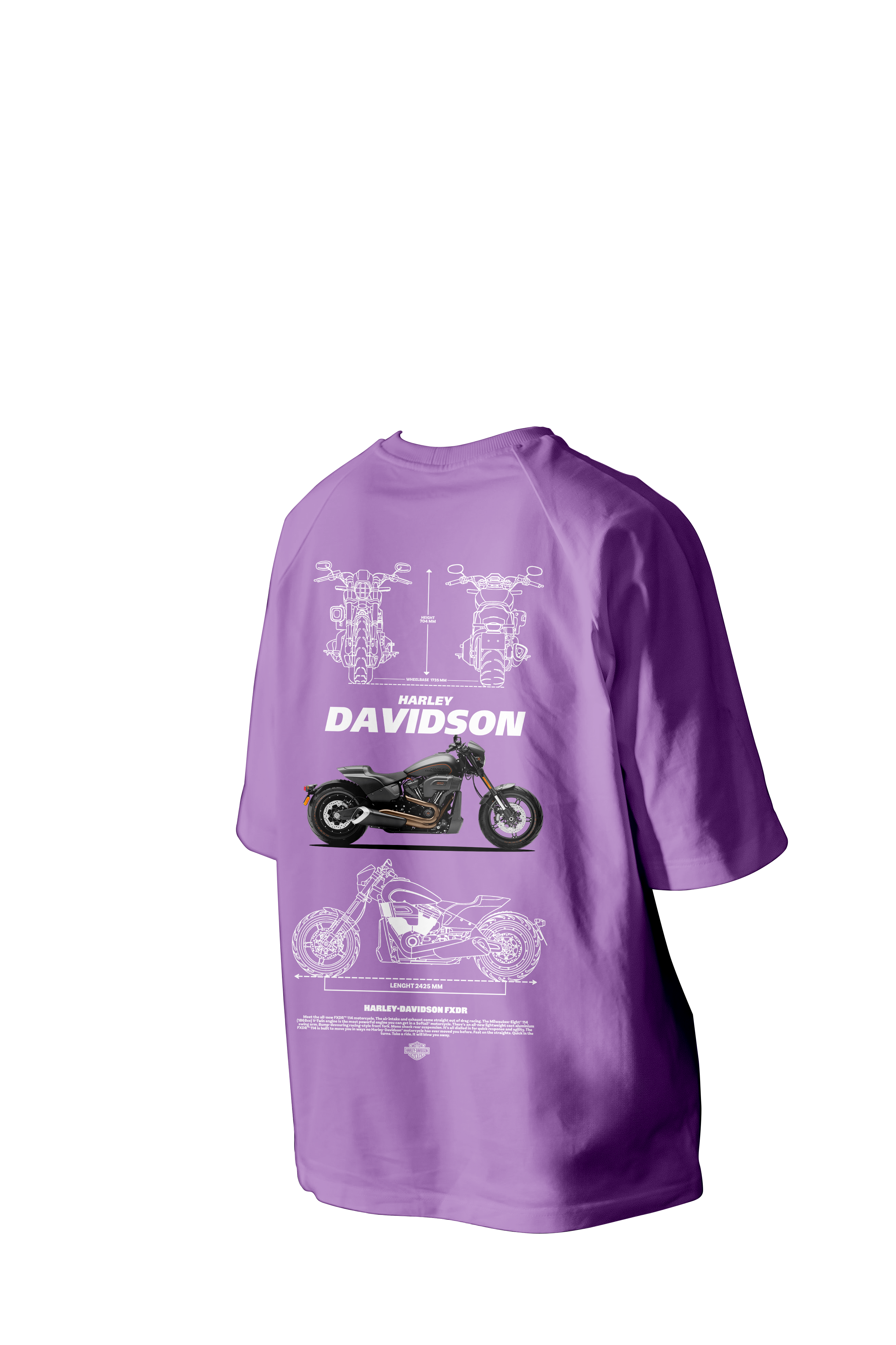 Harley Davidson Printed Oversized Tee