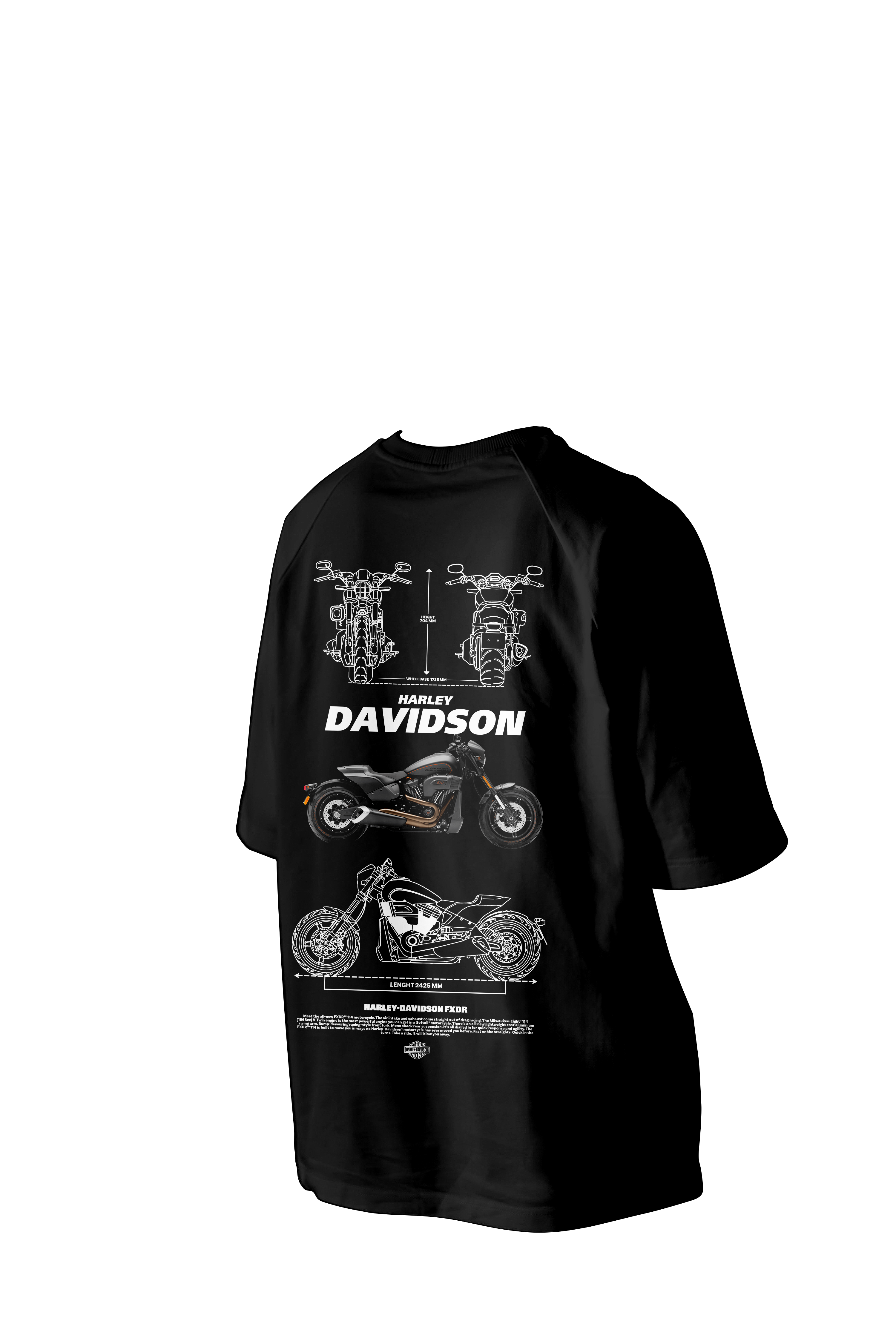 Harley Davidson Printed Oversized Tee