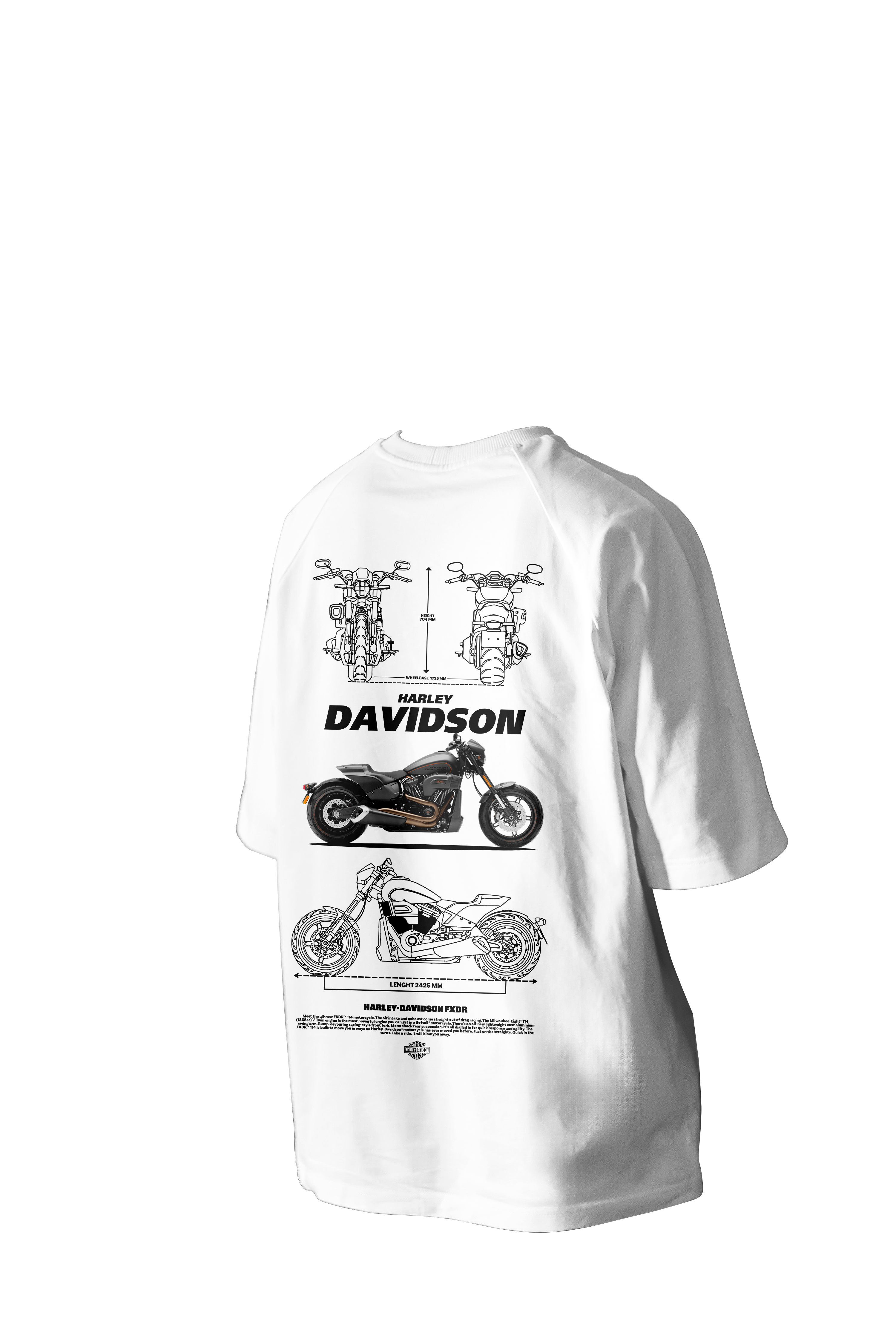 Harley Davidson Printed Oversized Tee