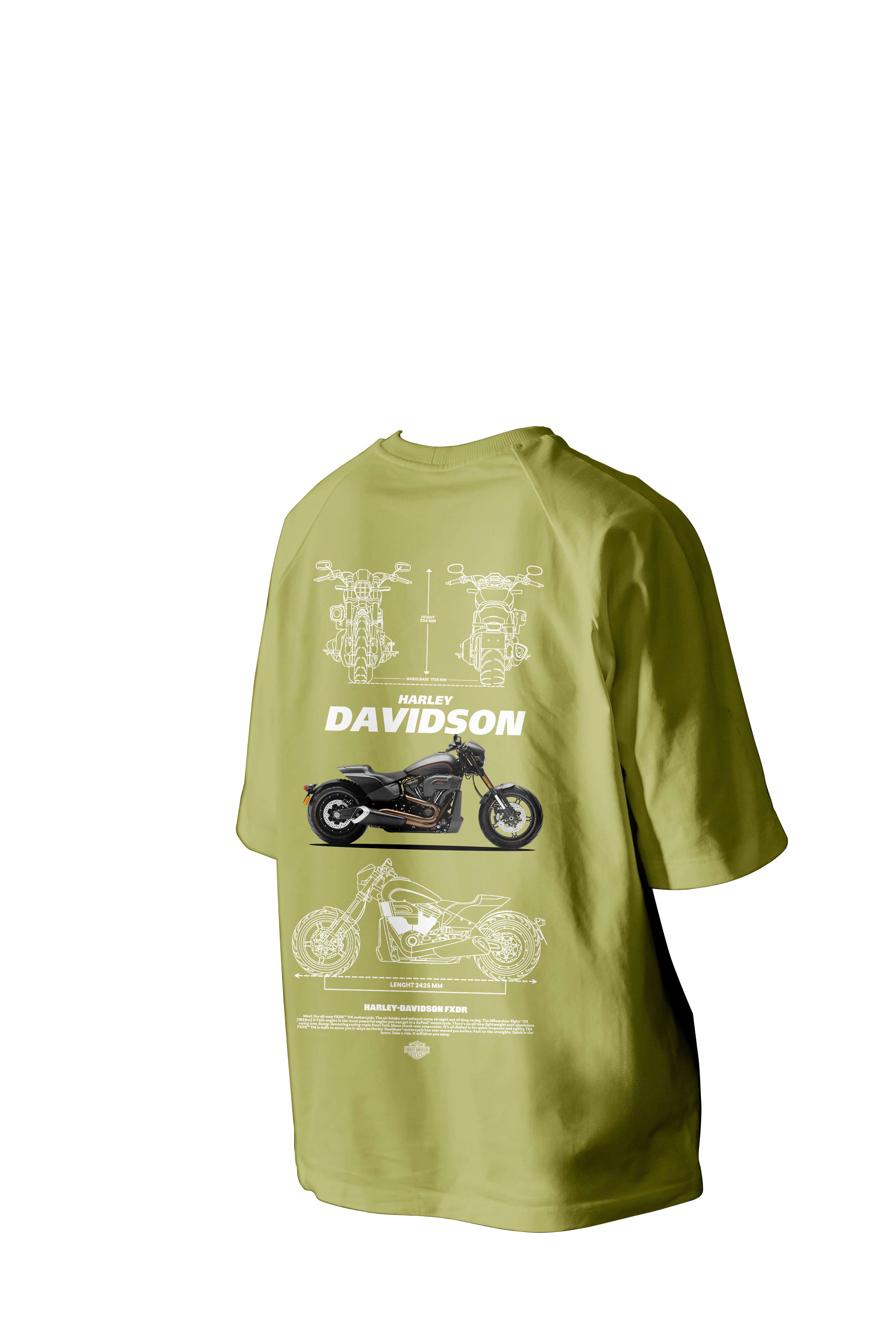 Harley Davidson Printed Oversized Tee