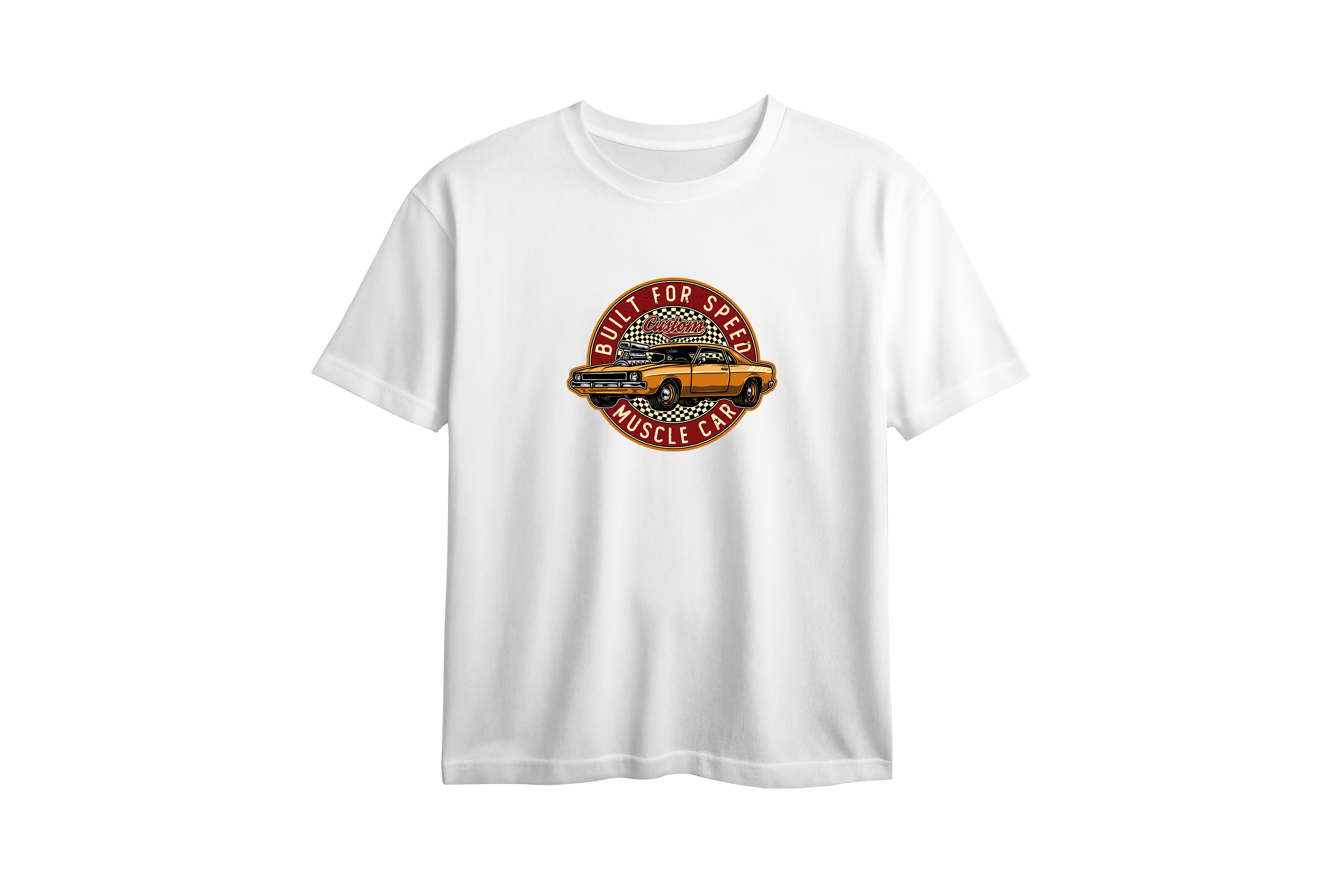 Built for Speed Custom Muscle Car Printed Oversized Tee