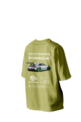 Elevate Your Drive With Porsche GT3 RS  Printed Oversized Tee