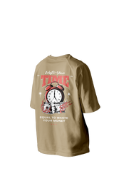 Time Printed Oversized Tee
