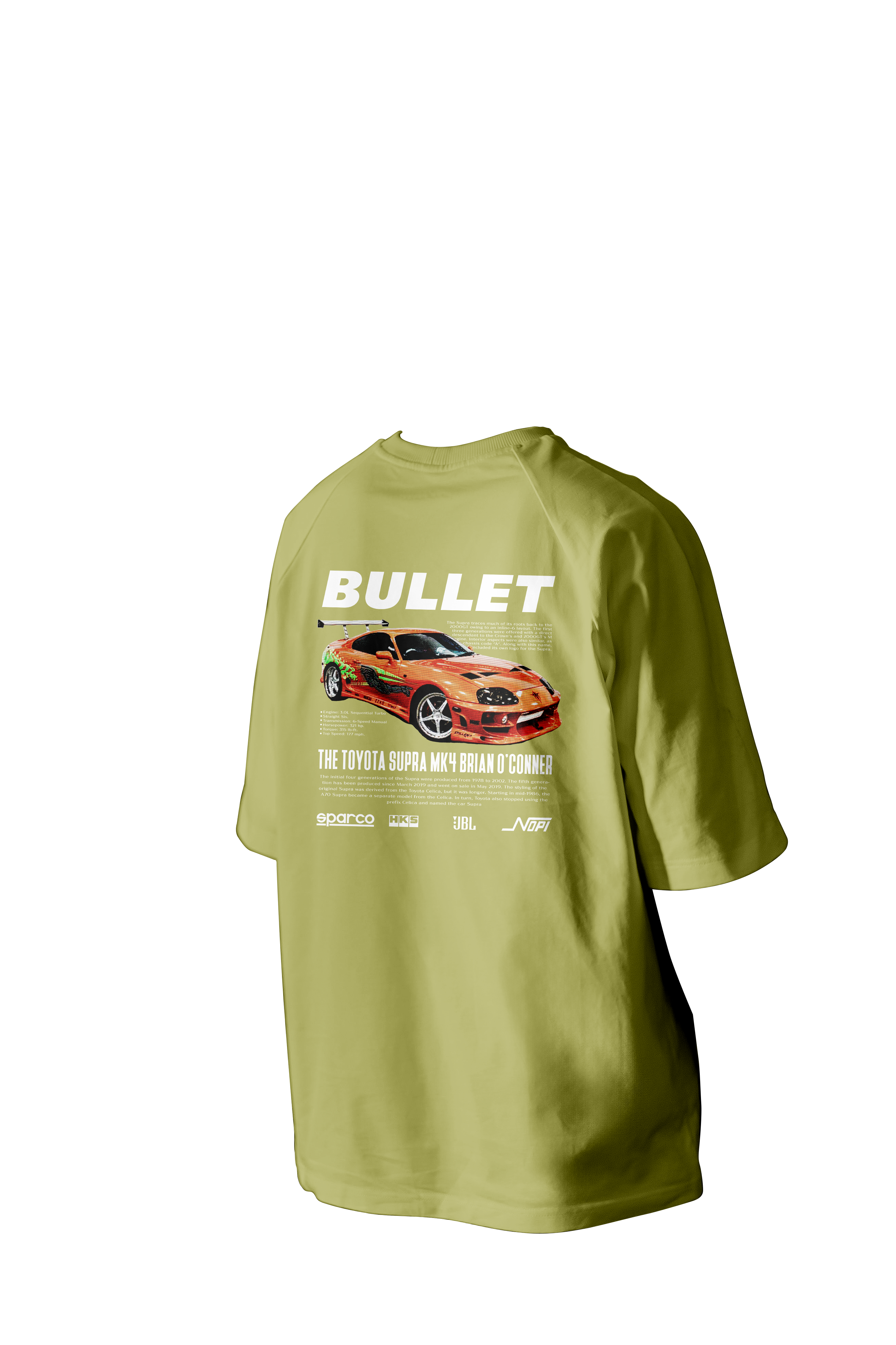 The TOYOTA SUPRA MK4 Printed Oversized Tee