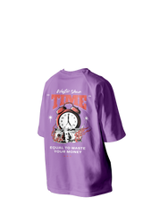 Time Printed Oversized Tee