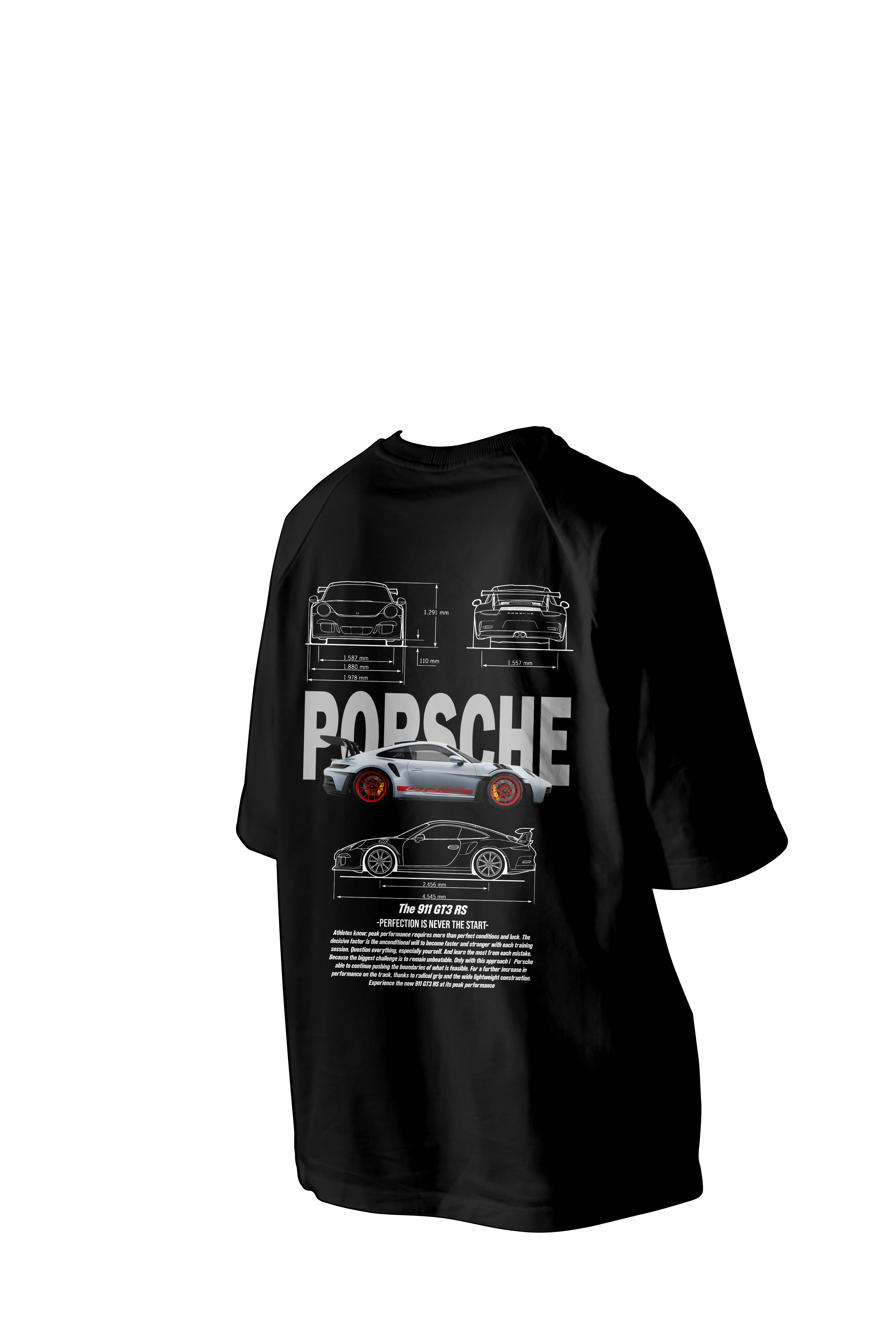 Porsche The 911 GT3 RS Printed Oversized Tee