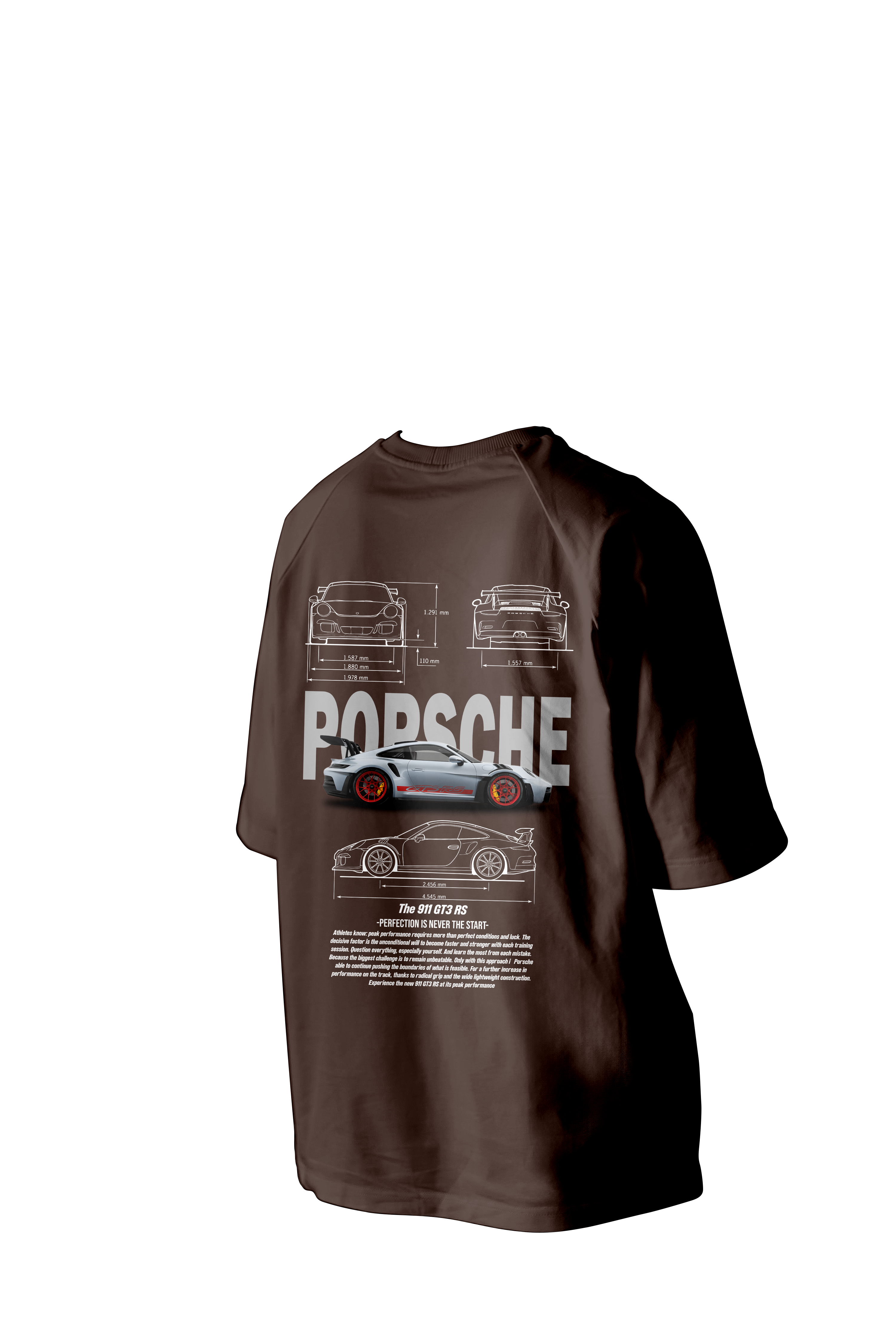 Porsche The 911 GT3 RS Printed Oversized Tee