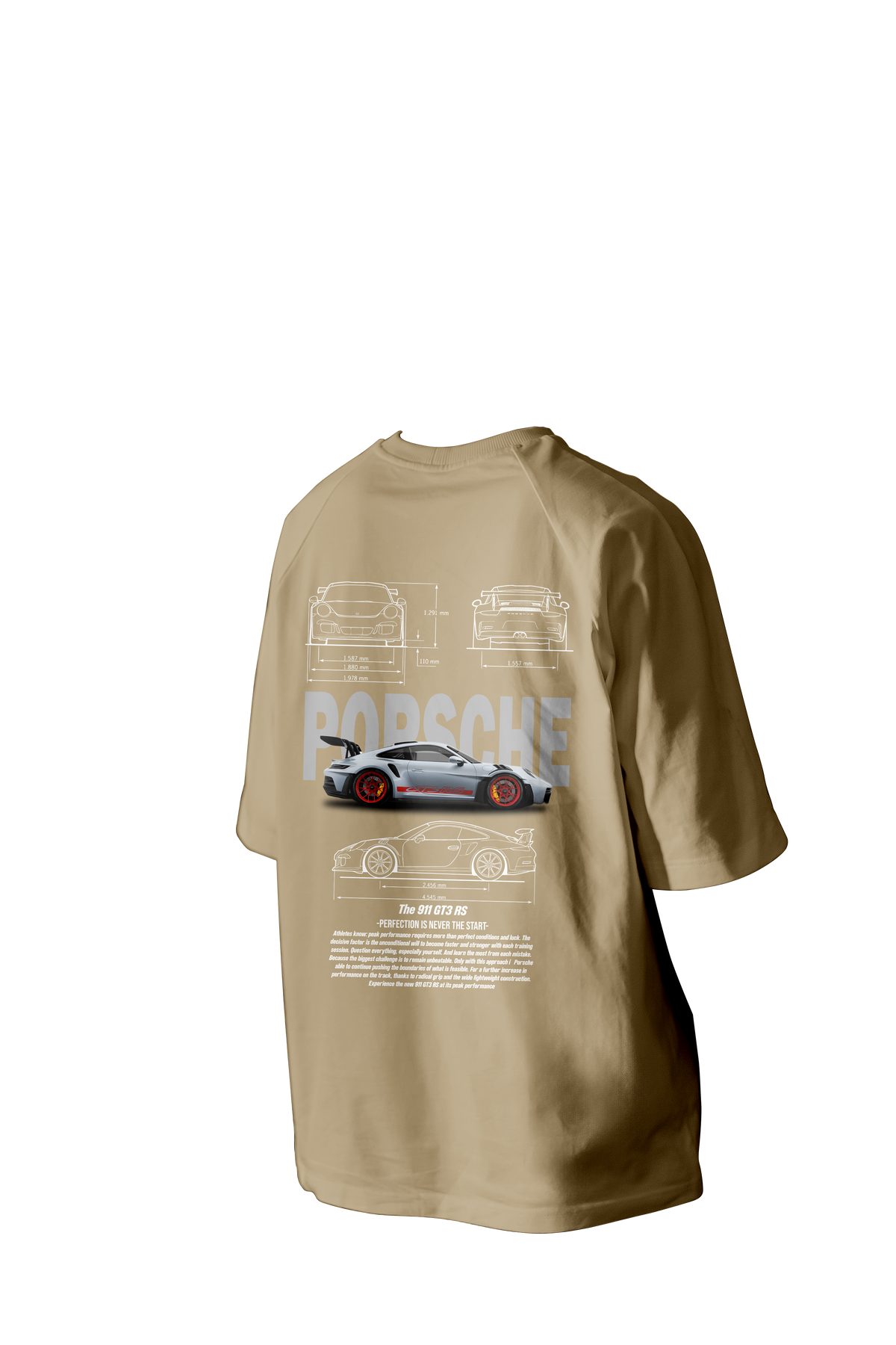 Porsche The 911 GT3 RS Printed Oversized Tee