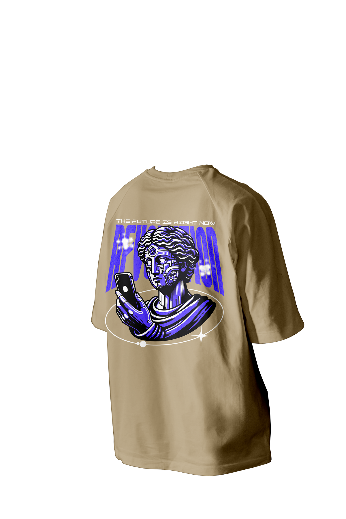 The Future is Right Now Printed Oversized Tee